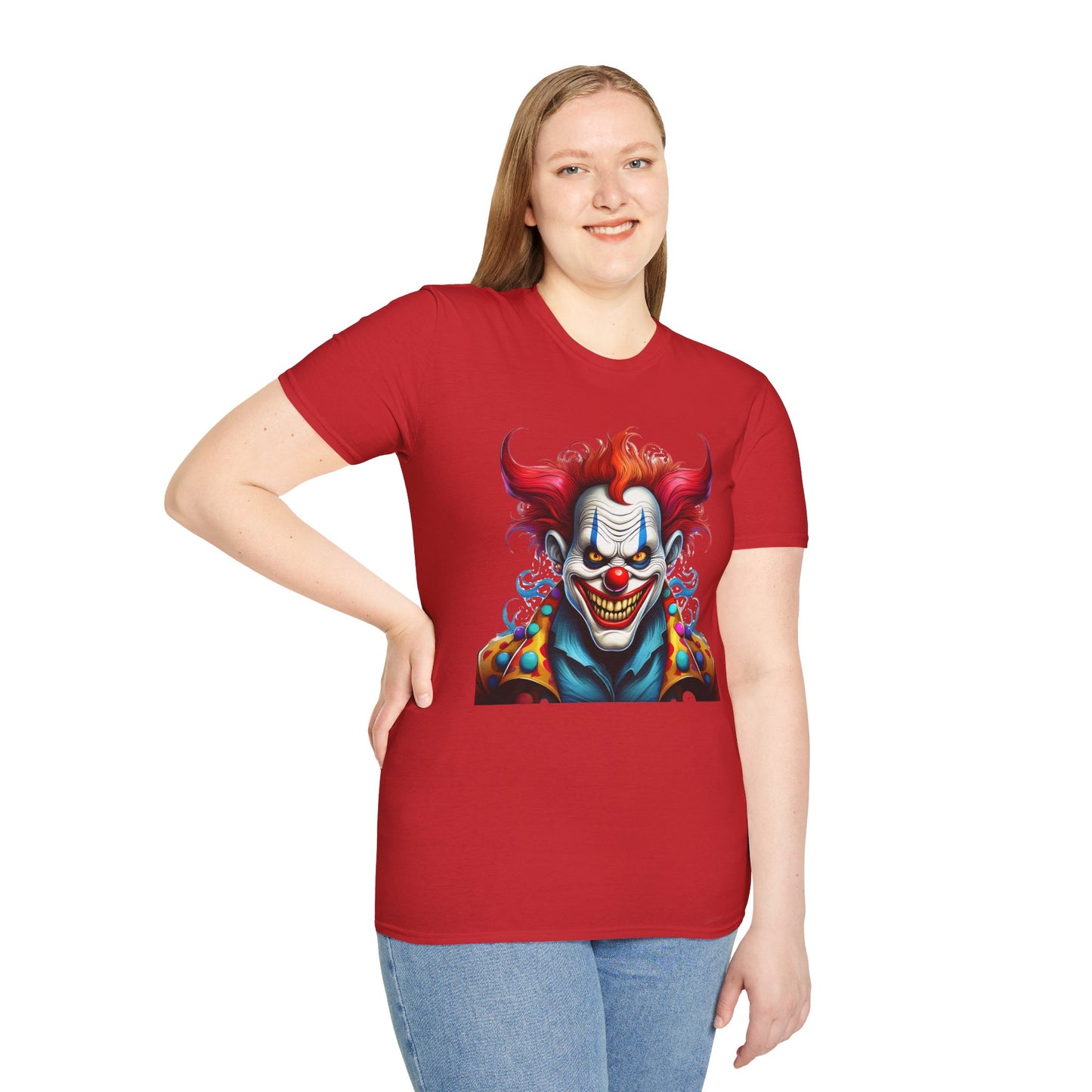 Clown Shirt, T Shirt with Clown, Funny Man Shirt, Tee Shirt with Funny Man, Circus Shirt, Shirt with Circus, Scary Man Shirt, Shirt with Scary Man