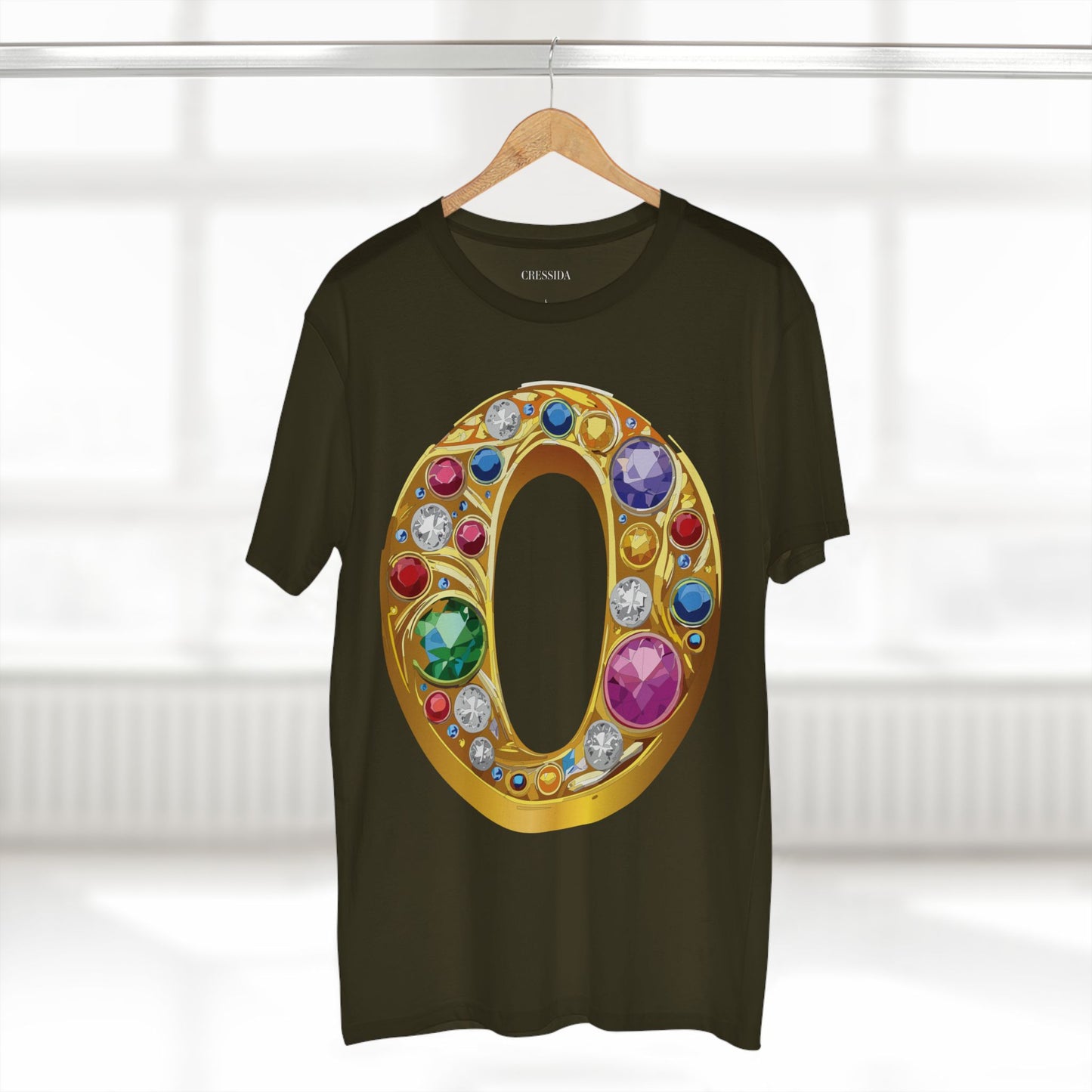 Letter Shirt, Shirt with Letters, Tee Shirt with Gold Letters