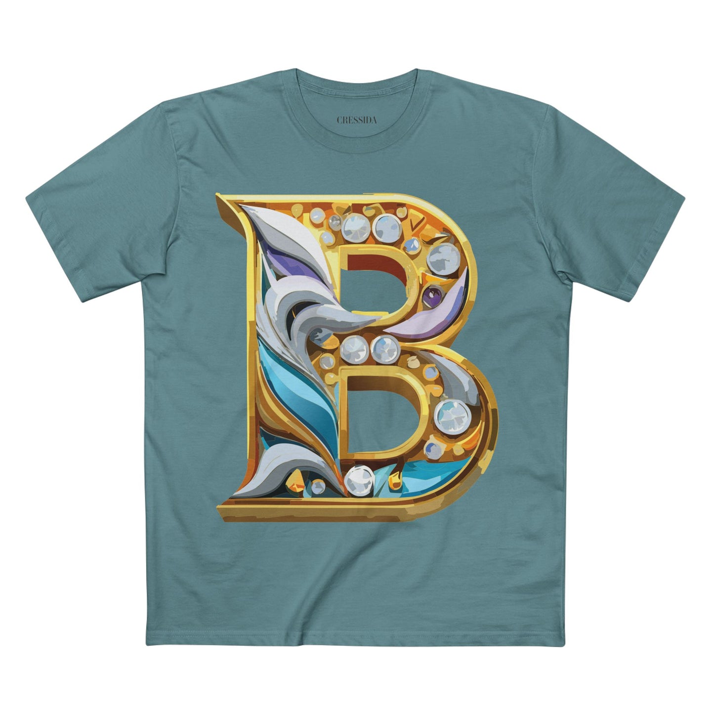 Letter Shirt, Shirt with Letters, Tee Shirt with Gold Letters