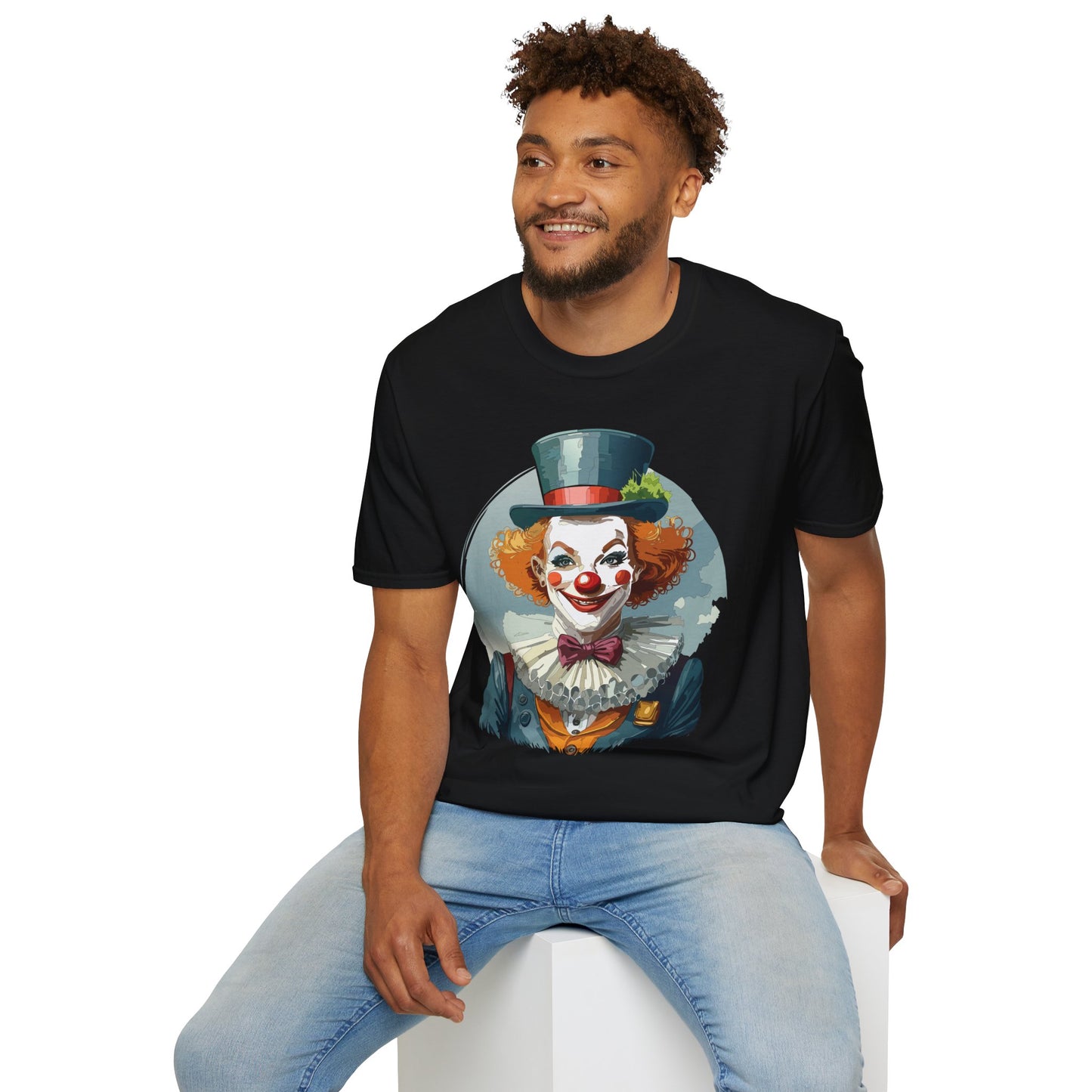 Clown Shirt, T Shirt with Clown, Funny Man Shirt, Tee Shirt with Funny Man, Circus Shirt, Shirt with Circus, Scary Man Shirt, Shirt with Scary Man
