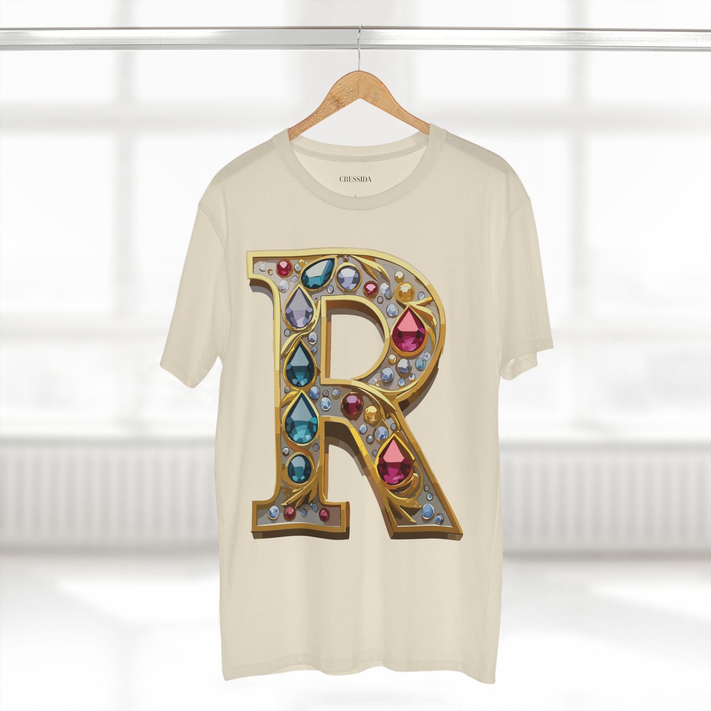 Letter Shirt, Shirt with Letters, Tee Shirt with Gold Letters