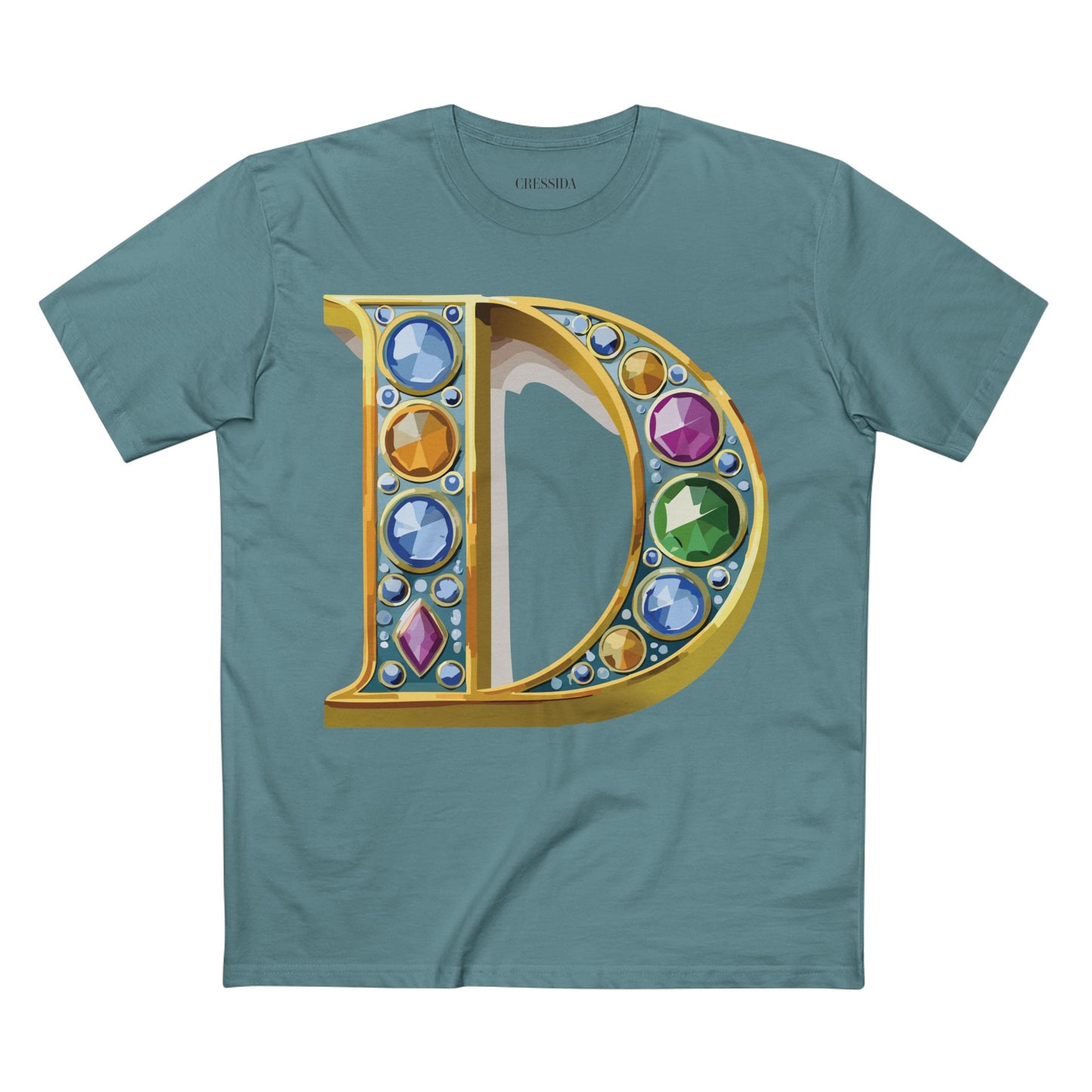 Letter Shirt, Shirt with Letters, Tee Shirt with Gold Letters