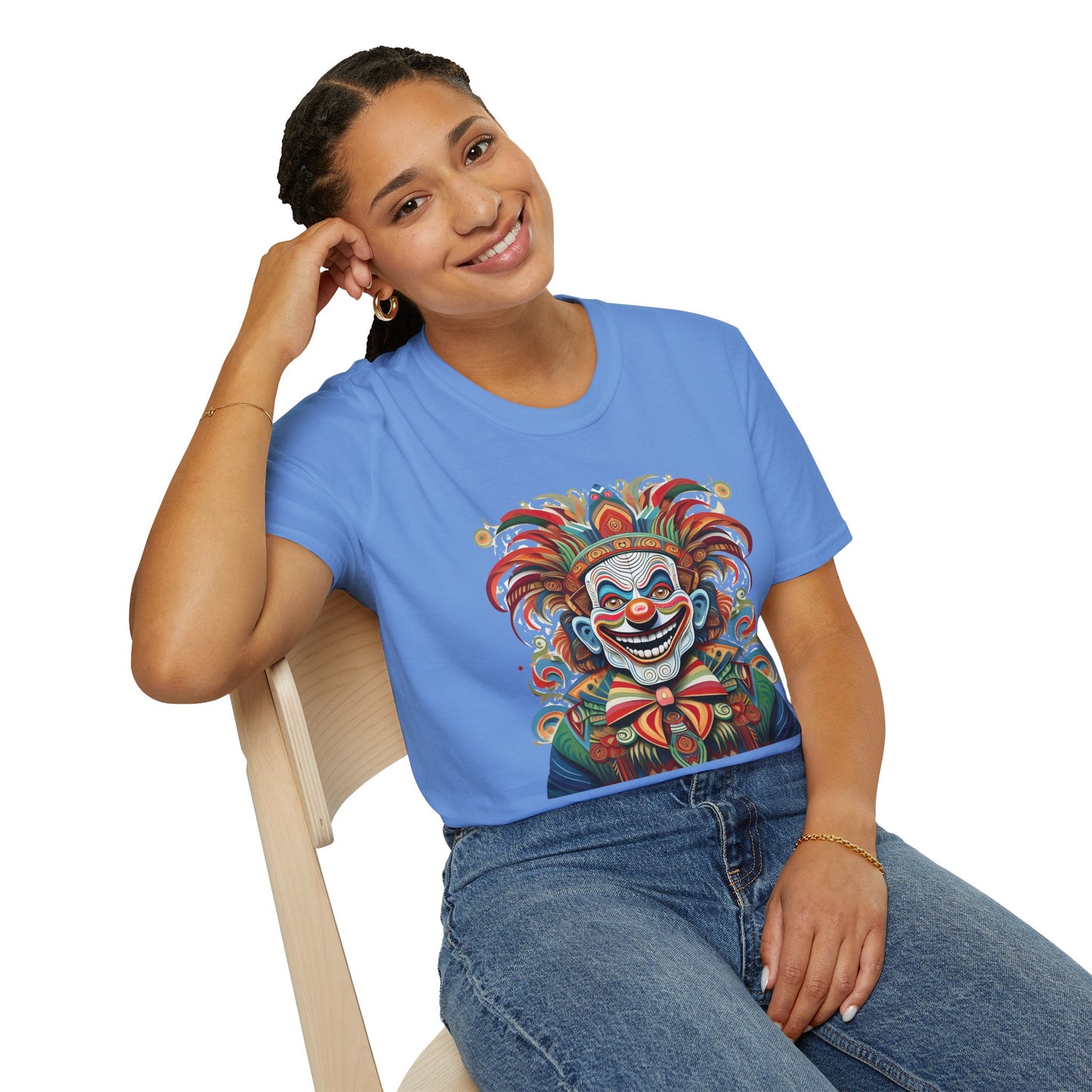 Clown Shirt, T Shirt with Clown, Funny Man Shirt, Tee Shirt with Funny Man, Circus Shirt, Shirt with Circus, Scary Man Shirt, Shirt with Scary Man