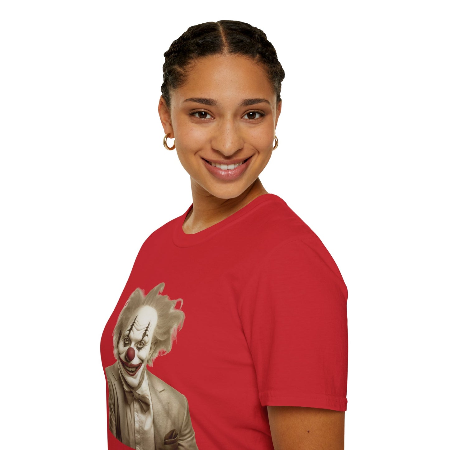 Clown Shirt, T Shirt with Clown, Funny Man Shirt, Tee Shirt with Funny Man, Circus Shirt, Shirt with Circus, Scary Man Shirt, Shirt with Scary Man