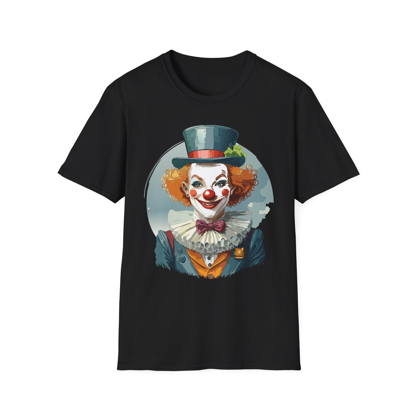Clown Shirt, T Shirt with Clown, Funny Man Shirt, Tee Shirt with Funny Man, Circus Shirt, Shirt with Circus, Scary Man Shirt, Shirt with Scary Man