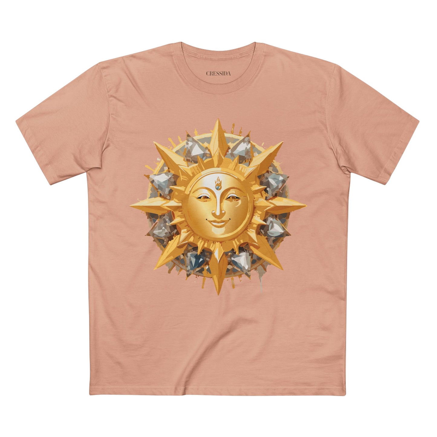 Sun Shirt, Shirt with Sun, Tee Shirt with Gold Sun
