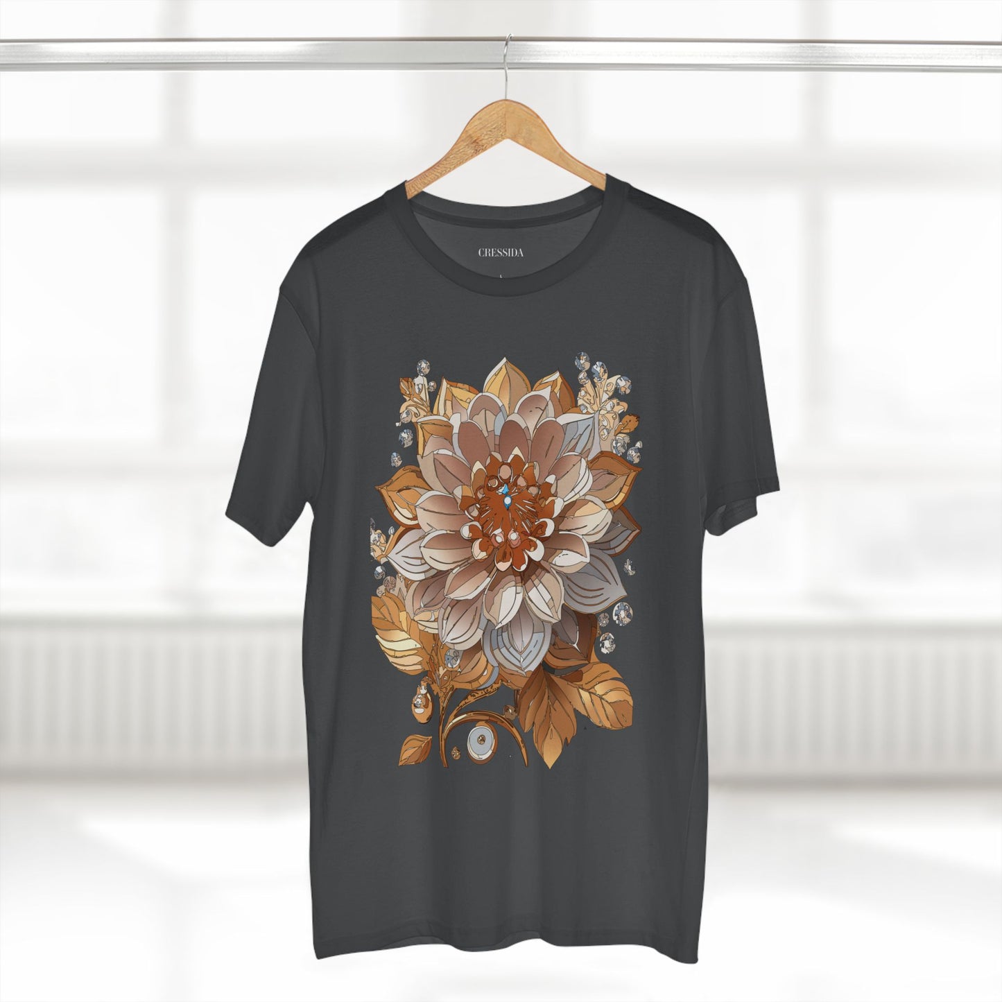 Floral Shirt, Shirt with Flower, Tee Shirt with Antique Flower