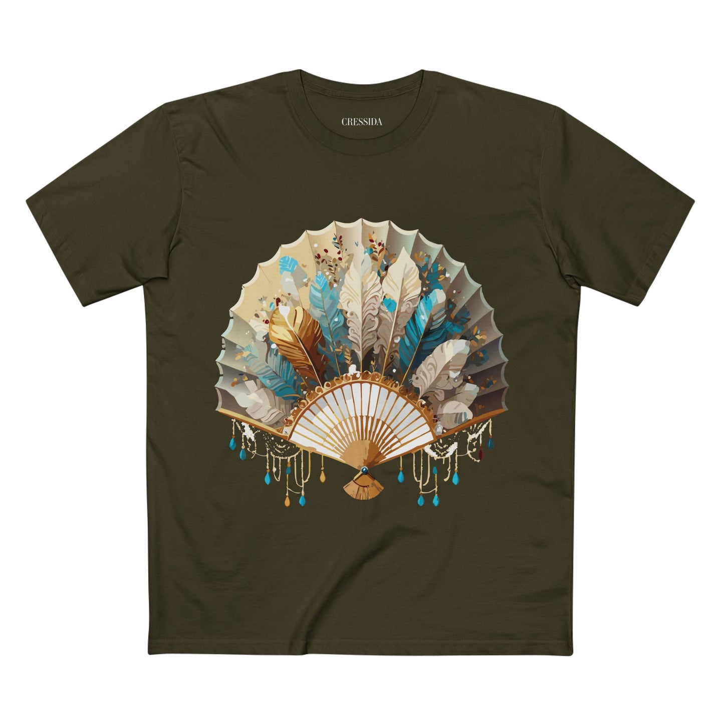 Fan shirt, Shirt with Fan, Tee Shirt with Antique Fan