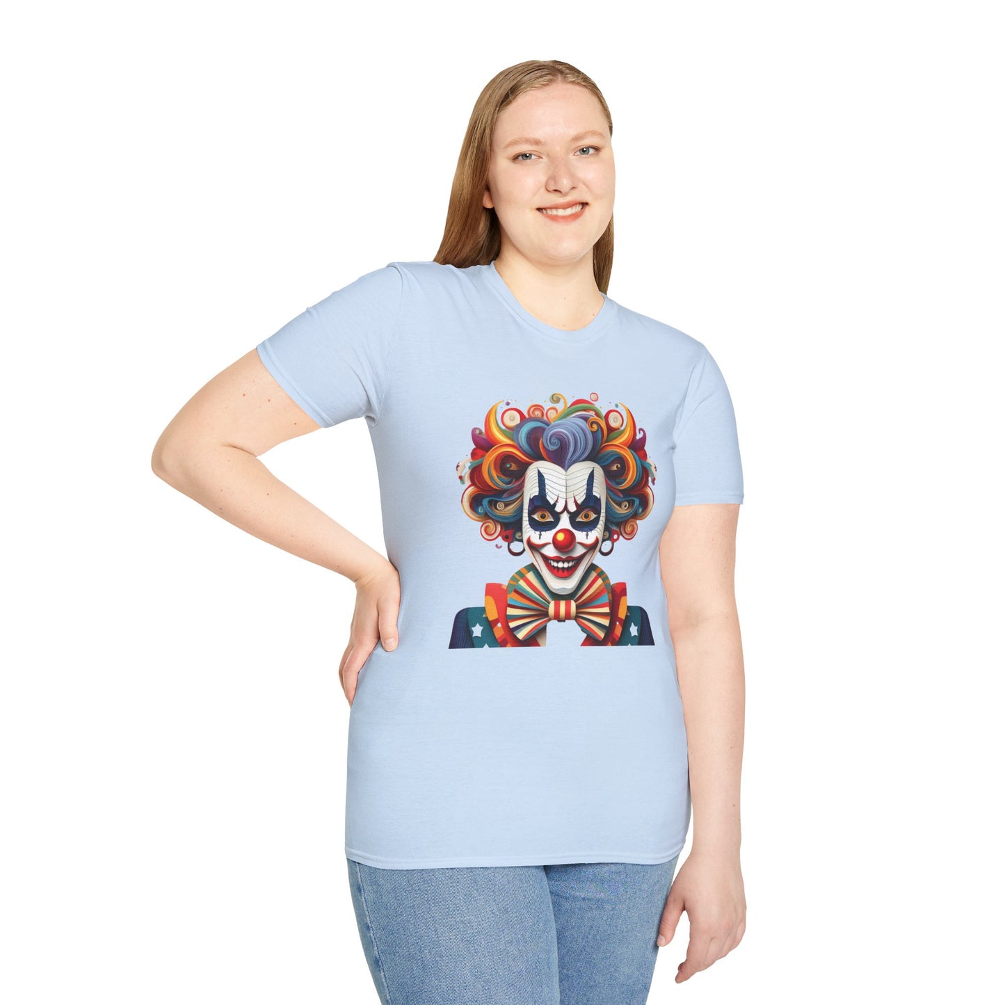 Clown Shirt, T Shirt with Clown, Funny Man Shirt, Tee Shirt with Funny Man, Circus Shirt, Shirt with Circus, Scary Man Shirt, Shirt with Scary Man
