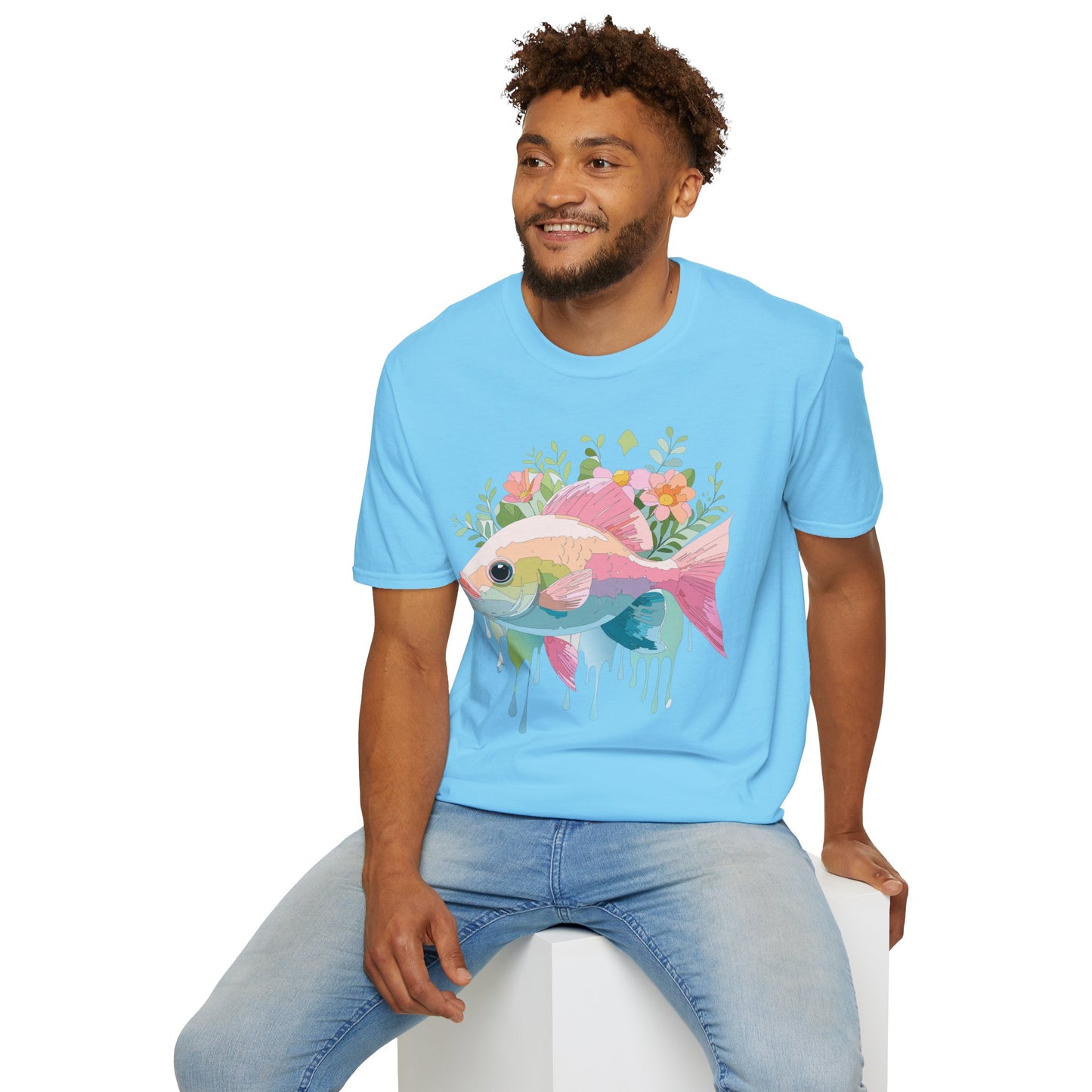 Fish Art Design Shirt, T Shirt with Fish, Graphic Shirt, Tee Shirt with Graphic Design, Shirt with Fish Graphic Art