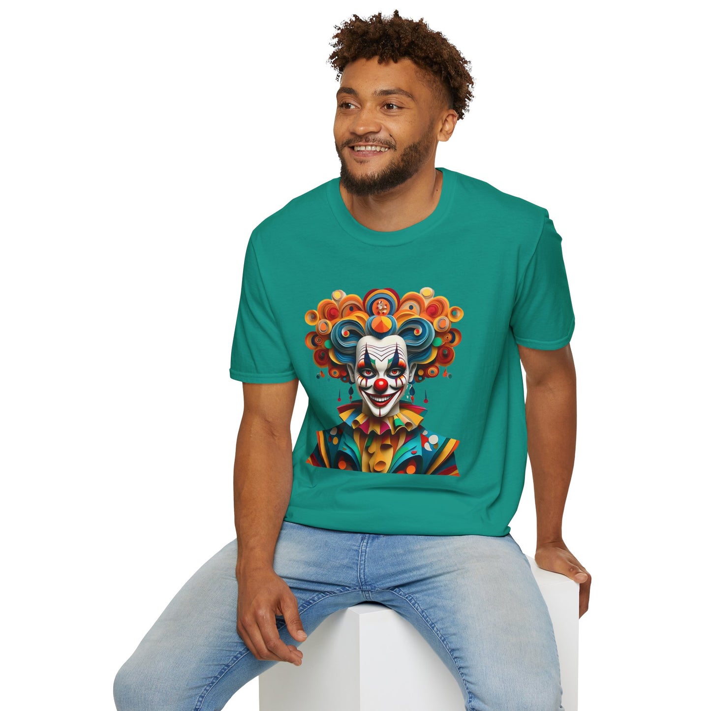 Clown Shirt, T Shirt with Clown, Funny Man Shirt, Tee Shirt with Funny Man, Circus Shirt, Shirt with Circus, Scary Man Shirt, Shirt with Scary Man