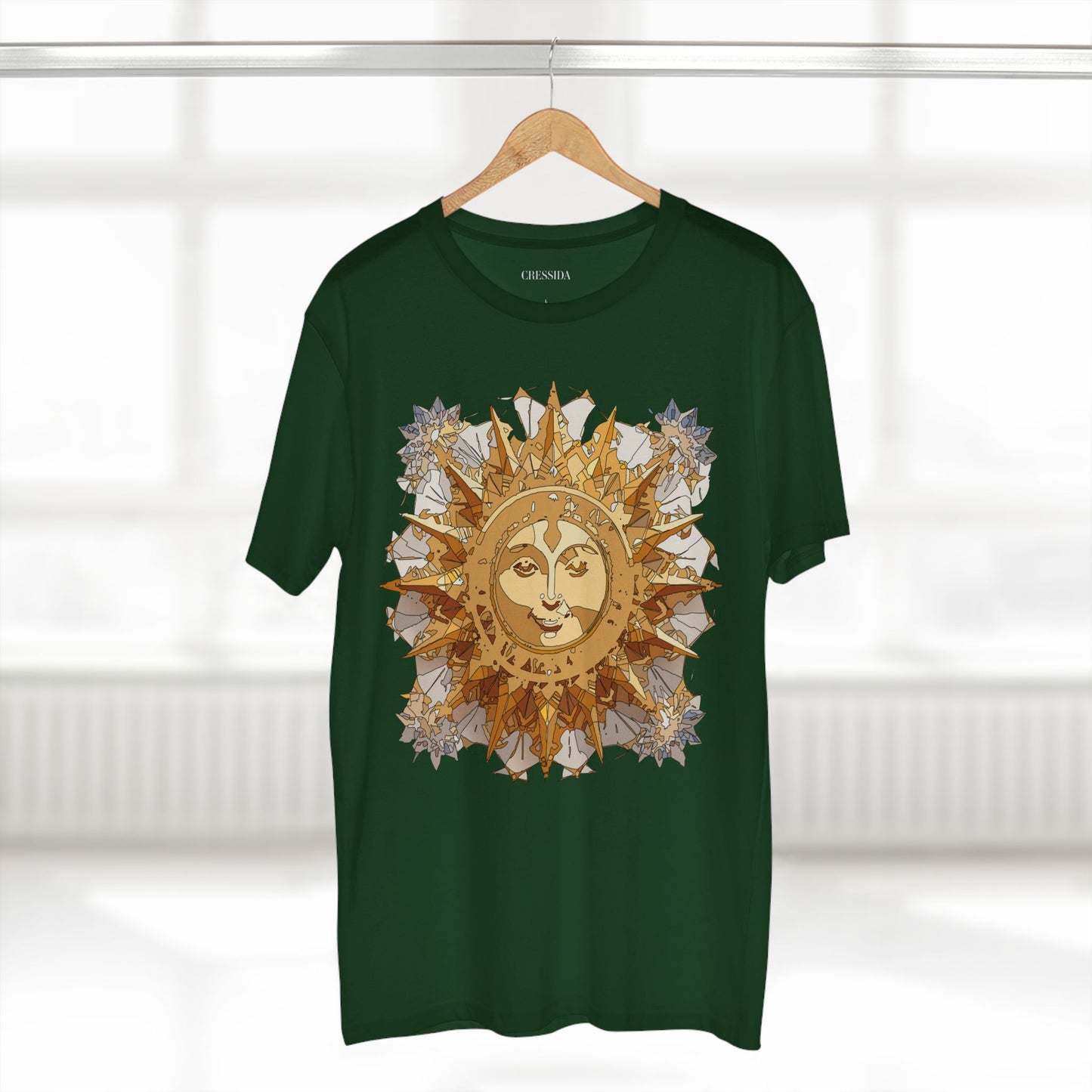 Sun Shirt, Shirt with Sun, Tee Shirt with Gold Sun