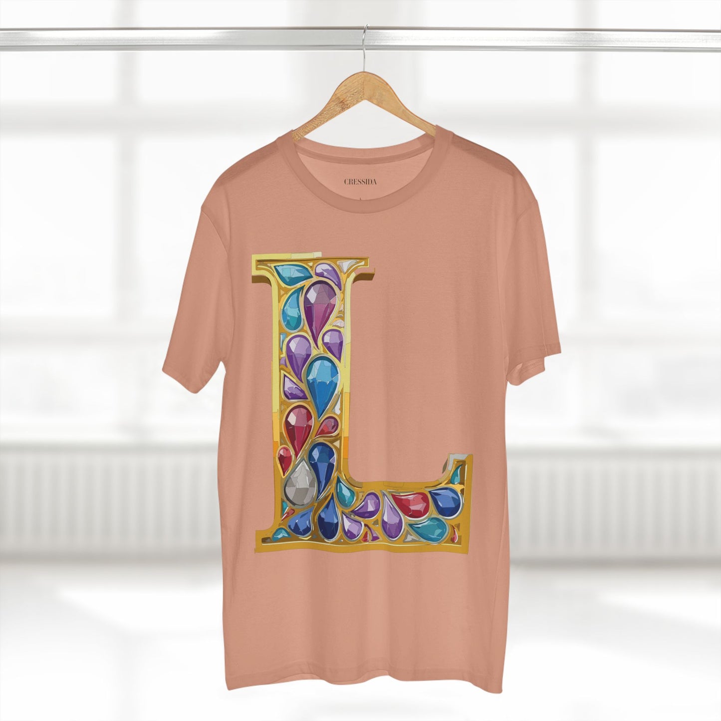 Letter Shirt, Shirt with Letters, Tee Shirt with Gold Letters
