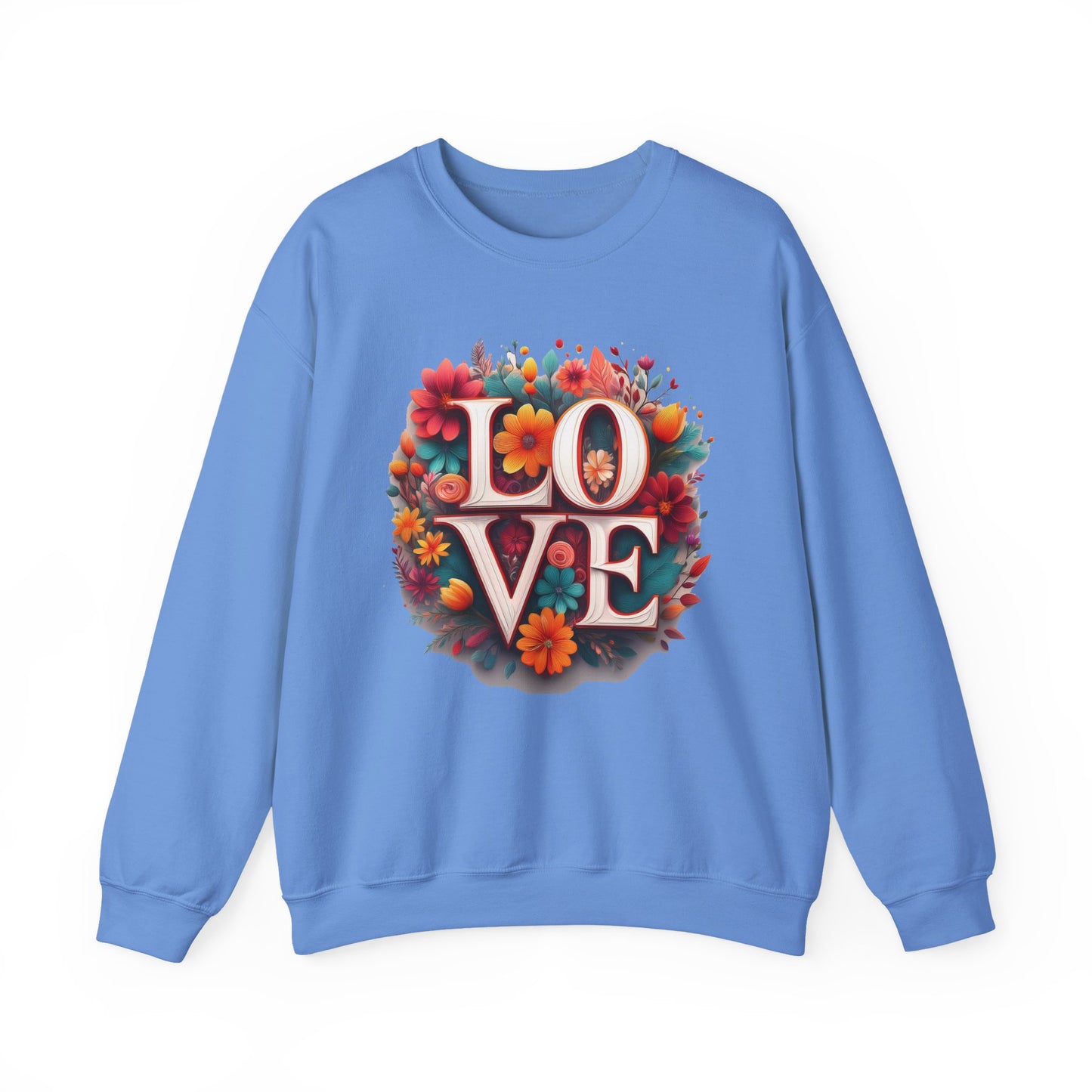 Floral Love Sweatshirt, Valentine's Day Sweatshirt, Love Flower Sweatshirt
