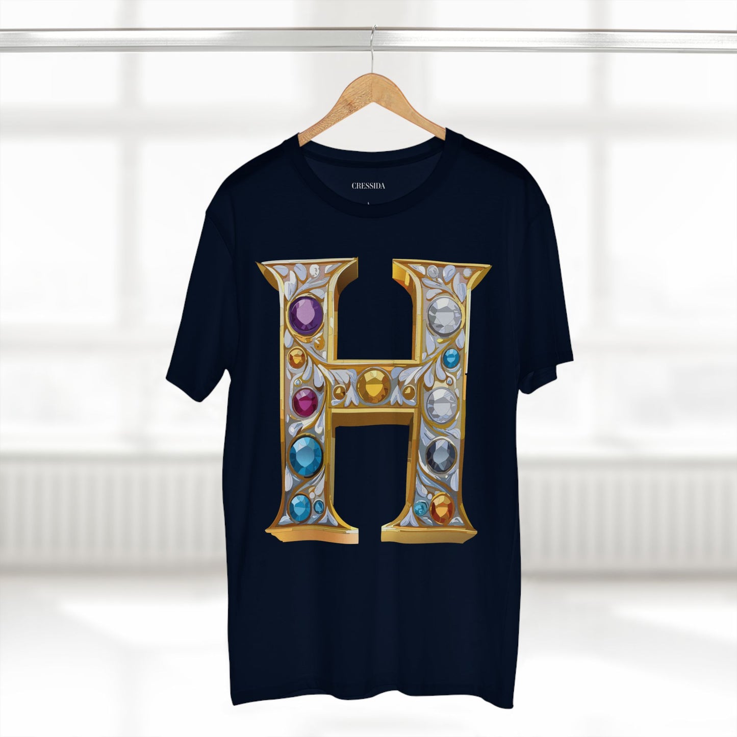 Letter Shirt, Shirt with Letters, Tee Shirt with Gold Letters