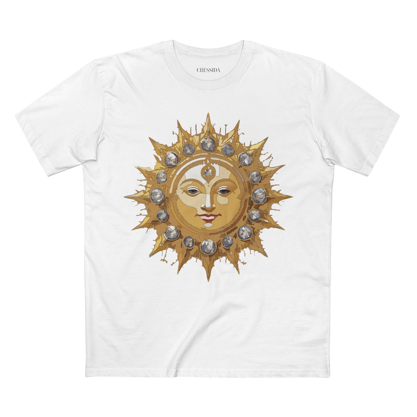 Sun Shirt, Shirt with Sun, Tee Shirt with Gold Sun