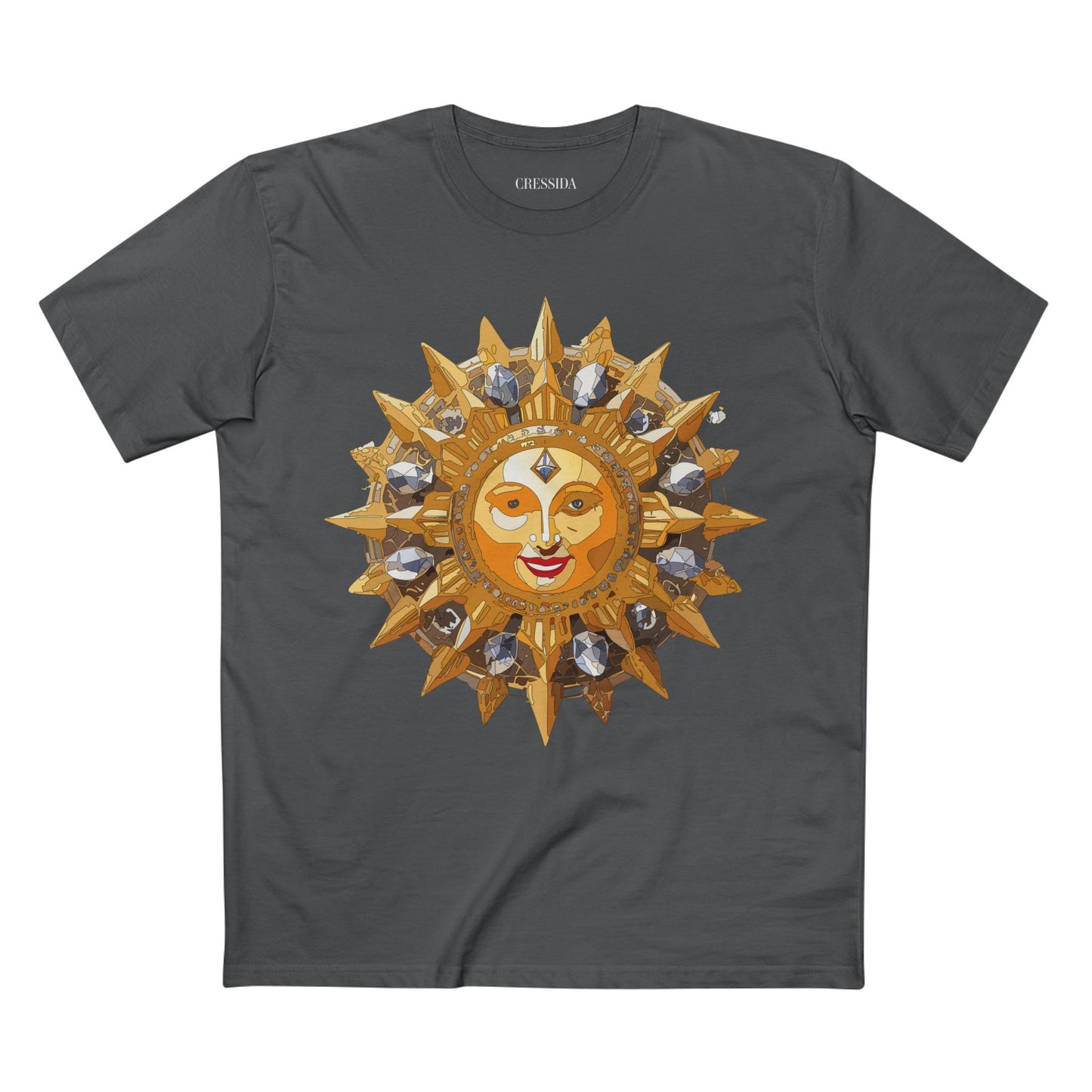 Sun Shirt, Shirt with Sun, Tee Shirt with Gold Sun