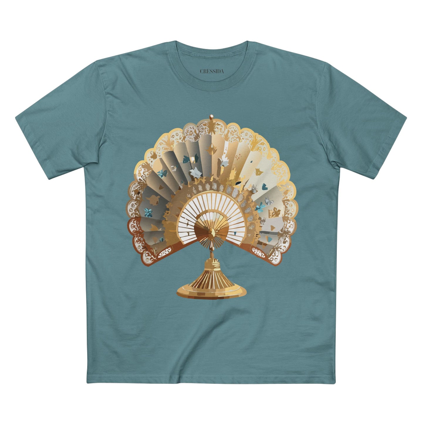 Fan shirt, Shirt with Fan, Tee Shirt with Antique Fan