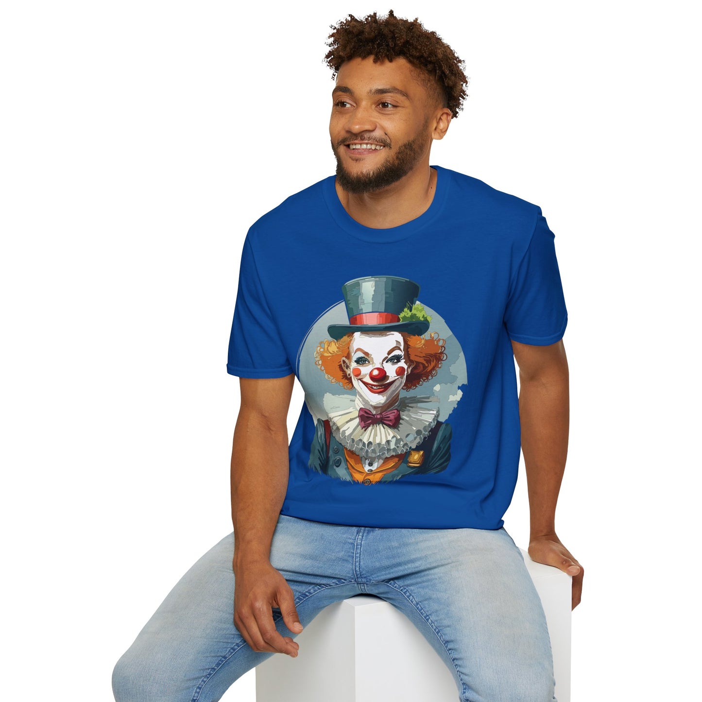 Clown Shirt, T Shirt with Clown, Funny Man Shirt, Tee Shirt with Funny Man, Circus Shirt, Shirt with Circus, Scary Man Shirt, Shirt with Scary Man