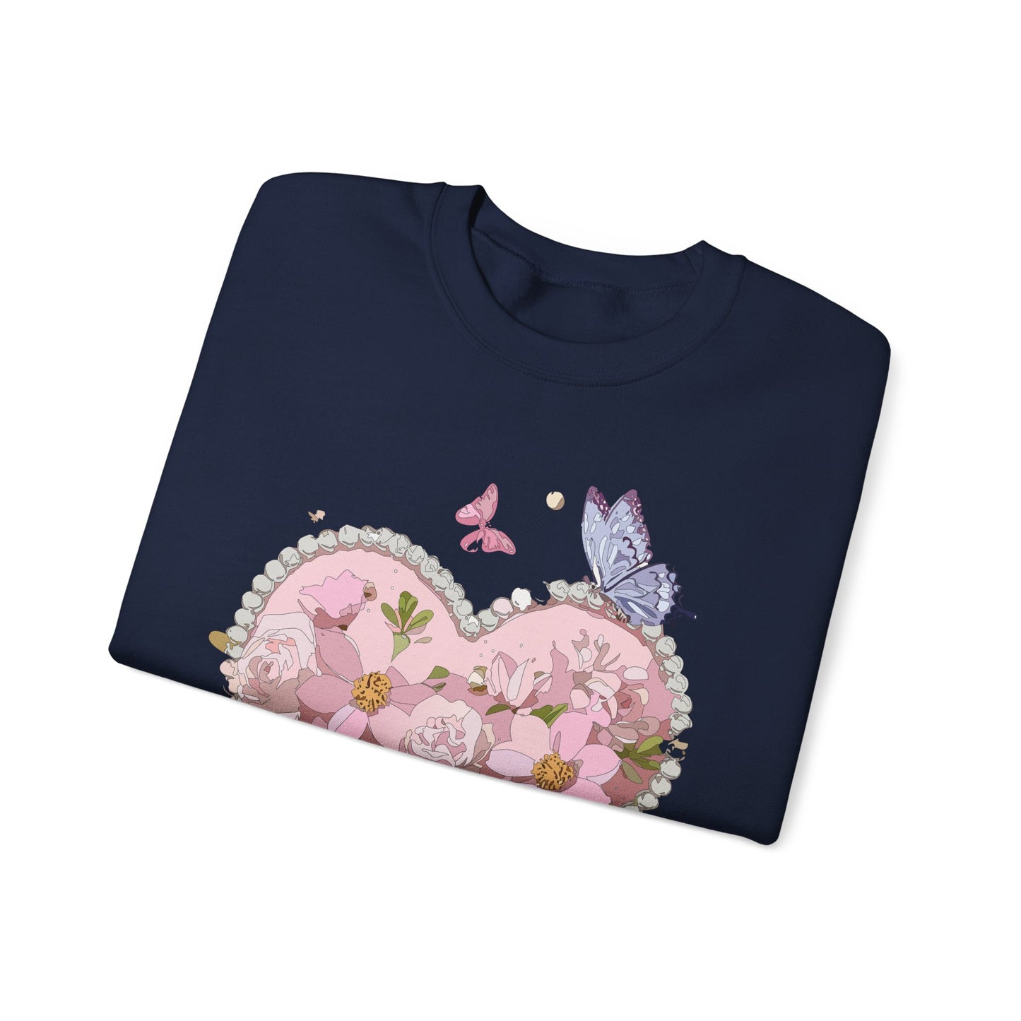 Floral Heart Sweatshirt, Floral Love Sweatshirt, Valentine's Day Sweatshirt, Heart Floral Sweatshirt