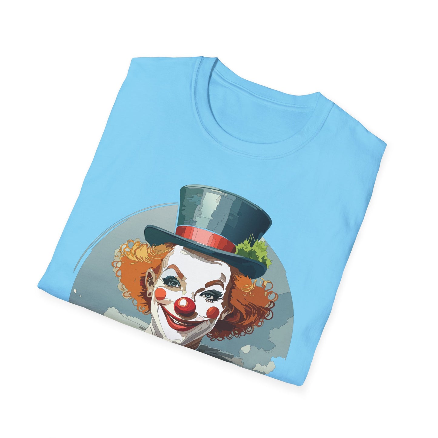 Clown Shirt, T Shirt with Clown, Funny Man Shirt, Tee Shirt with Funny Man, Circus Shirt, Shirt with Circus, Scary Man Shirt, Shirt with Scary Man