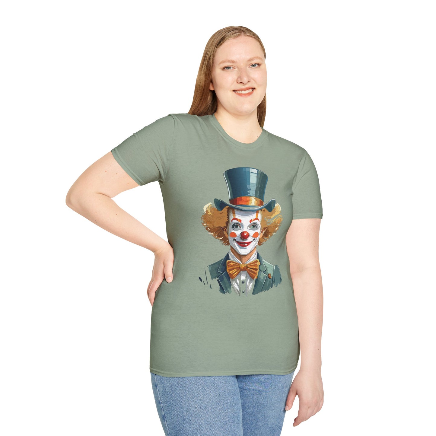 Clown Shirt, T Shirt with Clown, Funny Man Shirt, Tee Shirt with Funny Man, Circus Shirt, Shirt with Circus, Scary Man Shirt, Shirt with Scary Man
