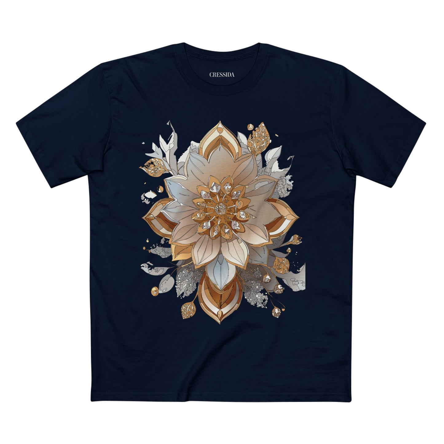 Floral Shirt, Shirt with Flower, Tee Shirt with Antique Flower