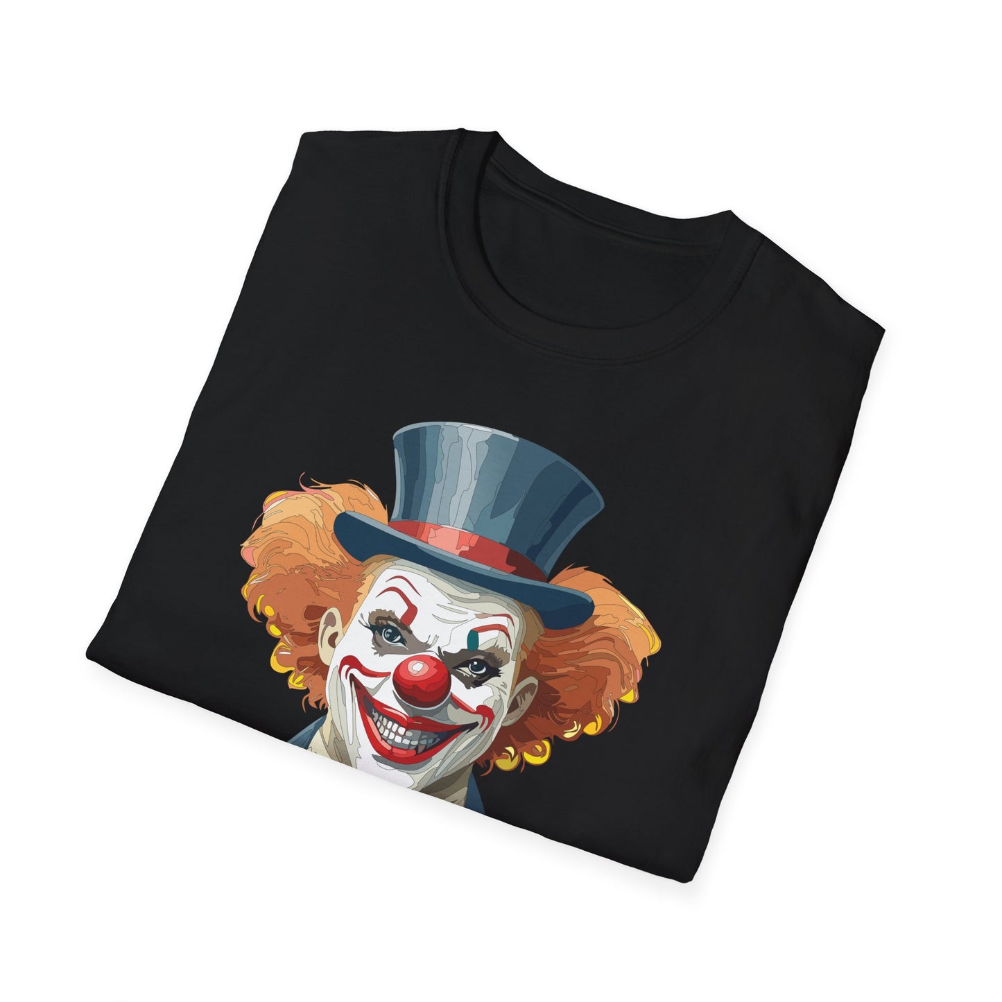 Clown Shirt, T Shirt with Clown, Funny Man Shirt, Tee Shirt with Funny Man, Circus Shirt, Shirt with Circus, Scary Man Shirt, Shirt with Scary Man