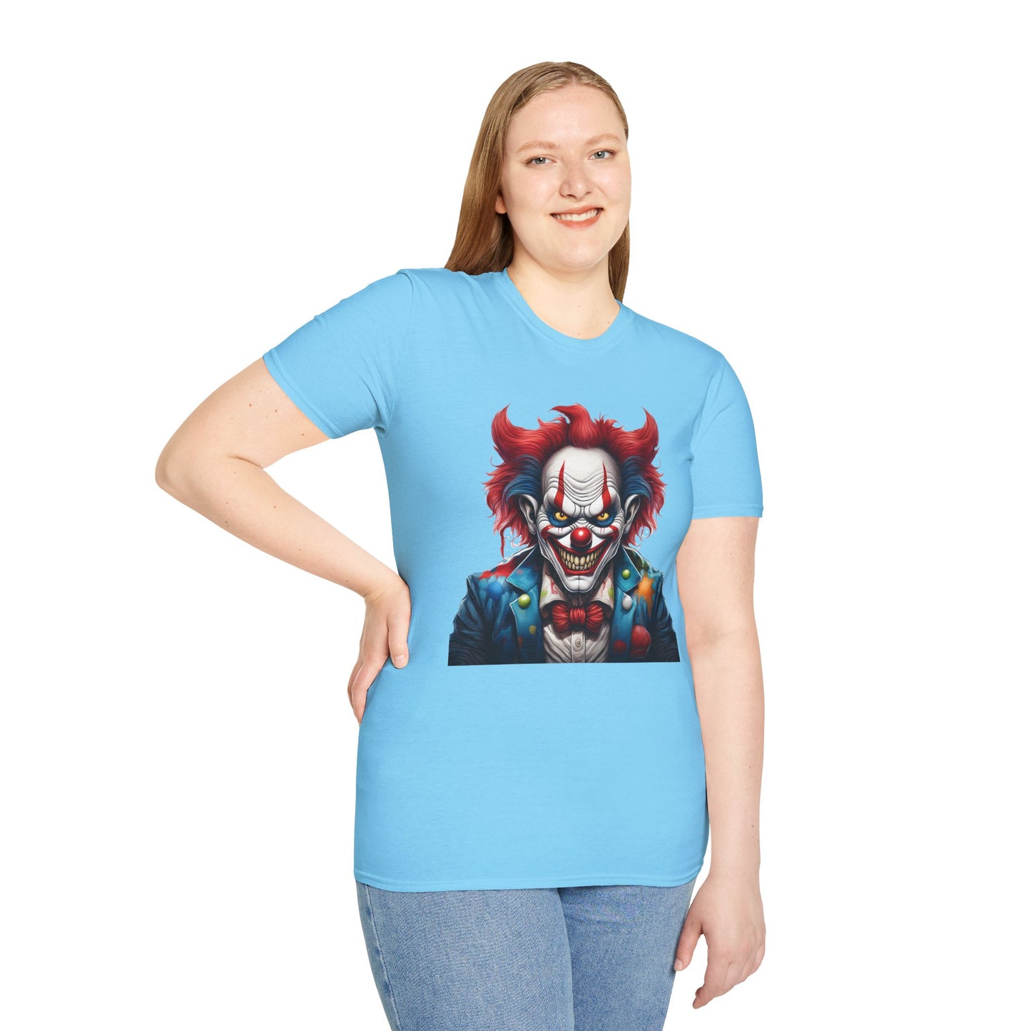 Clown Shirt, T Shirt with Clown, Funny Man Shirt, Tee Shirt with Funny Man, Circus Shirt, Shirt with Circus, Scary Man Shirt, Shirt with Scary Man