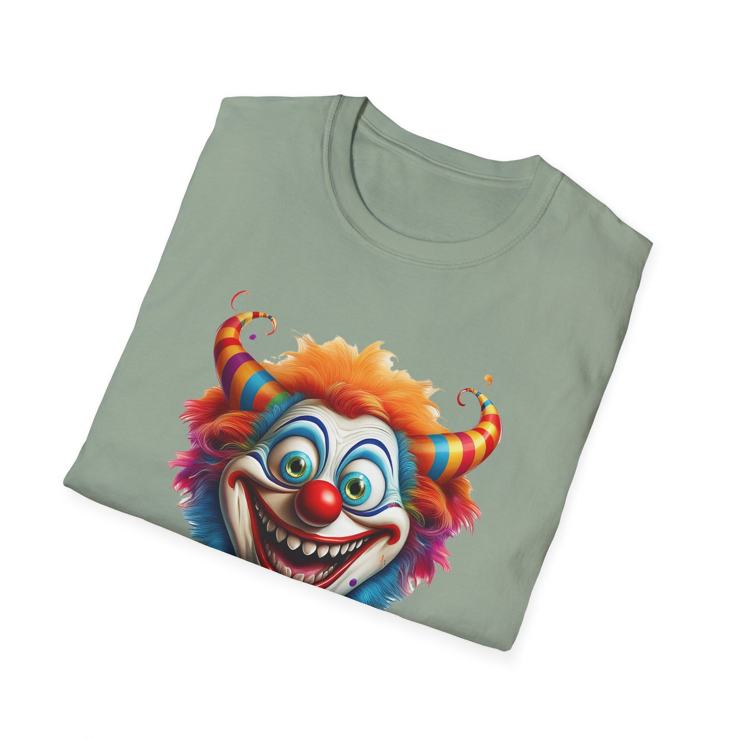 Clown Shirt, T Shirt with Clown, Funny Man Shirt, Tee Shirt with Funny Man, Circus Shirt, Shirt with Circus, Scary Man Shirt, Shirt with Scary Man