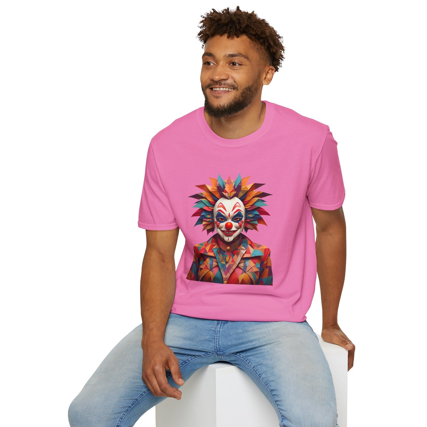 Clown Shirt, T Shirt with Clown, Funny Man Shirt, Tee Shirt with Funny Man, Circus Shirt, Shirt with Circus, Scary Man Shirt, Shirt with Scary Man