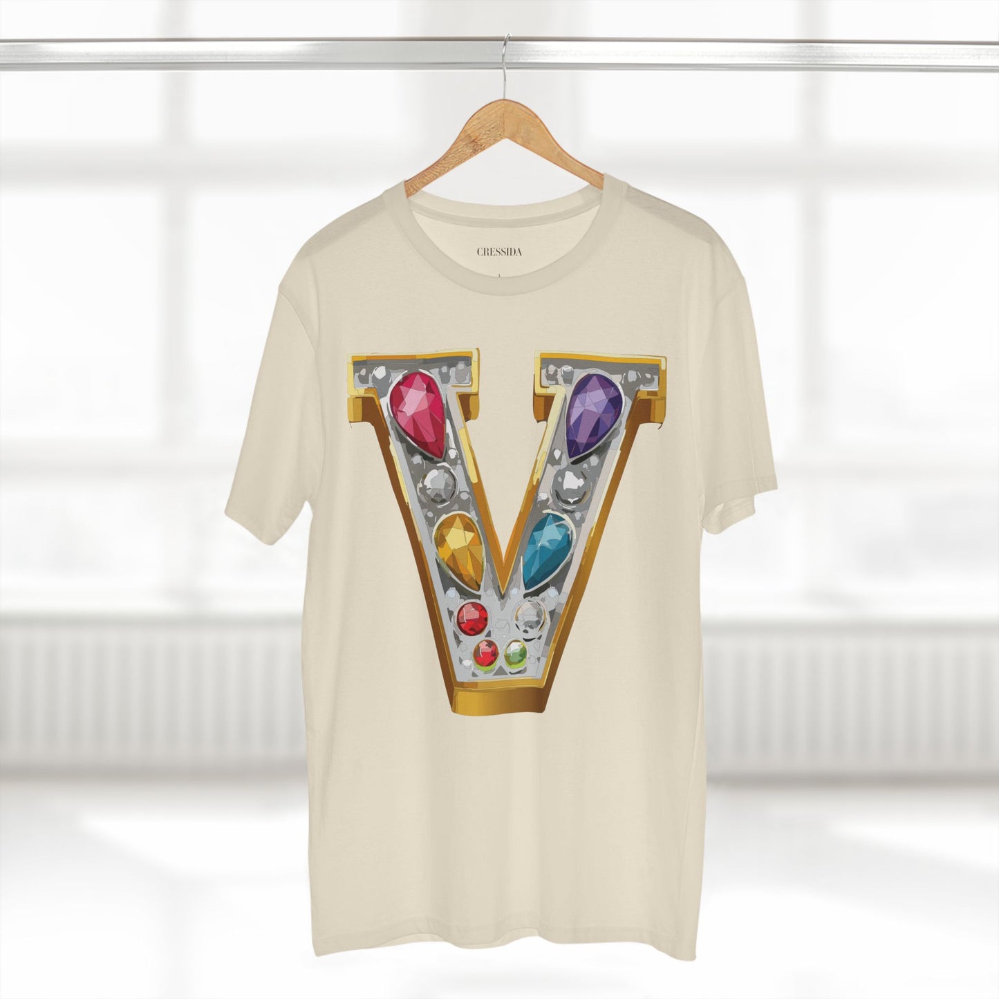 Letter Shirt, Shirt with Letters, Tee Shirt with Gold Letters