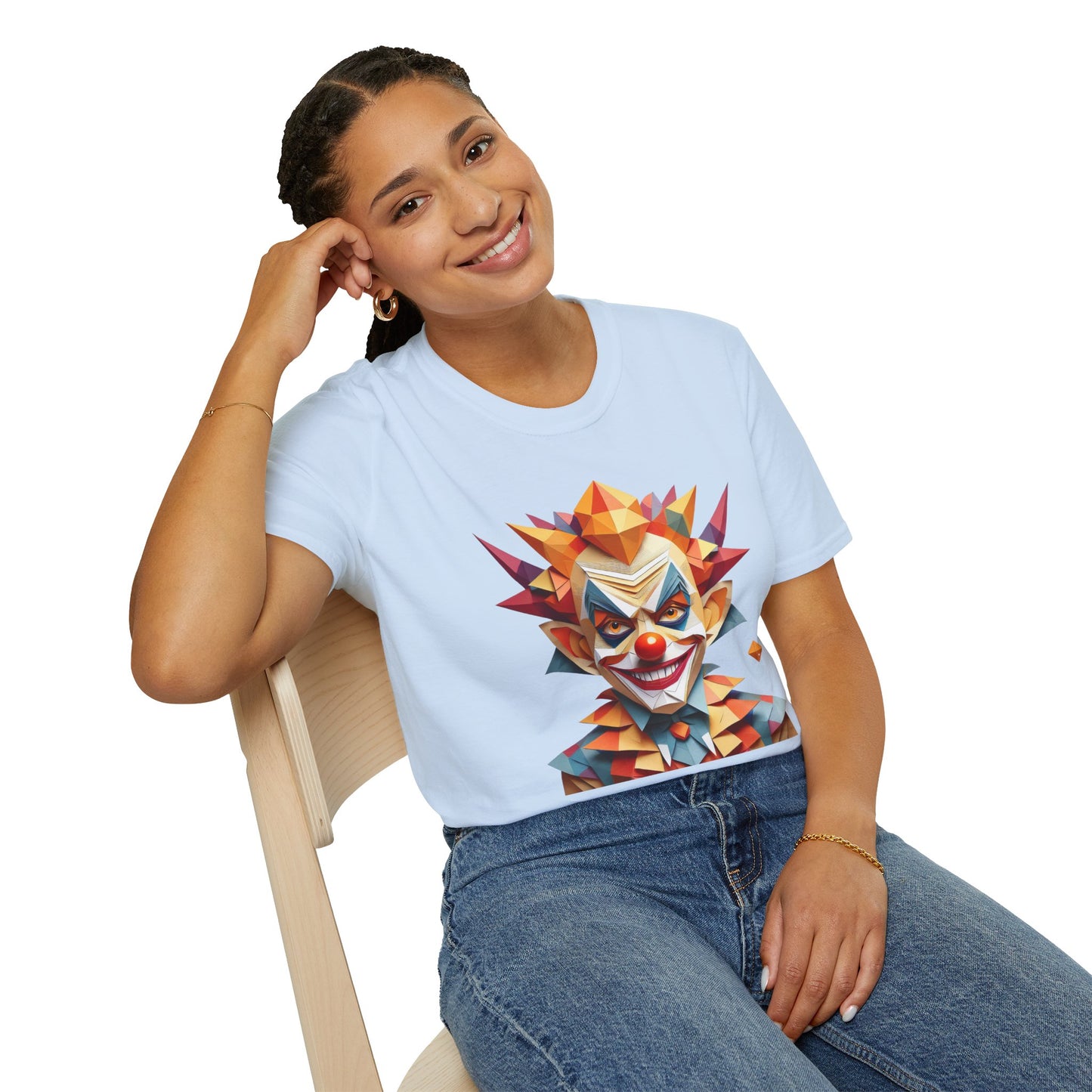 Clown Shirt, T Shirt with Clown, Funny Man Shirt, Tee Shirt with Funny Man, Circus Shirt, Shirt with Circus, Scary Man Shirt, Shirt with Scary Man