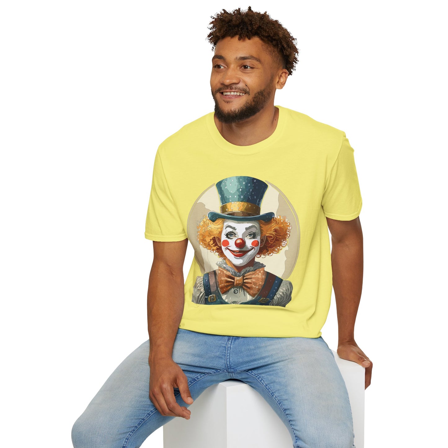 Clown Shirt, T Shirt with Clown, Funny Man Shirt, Tee Shirt with Funny Man, Circus Shirt, Shirt with Circus, Scary Man Shirt, Shirt with Scary Man