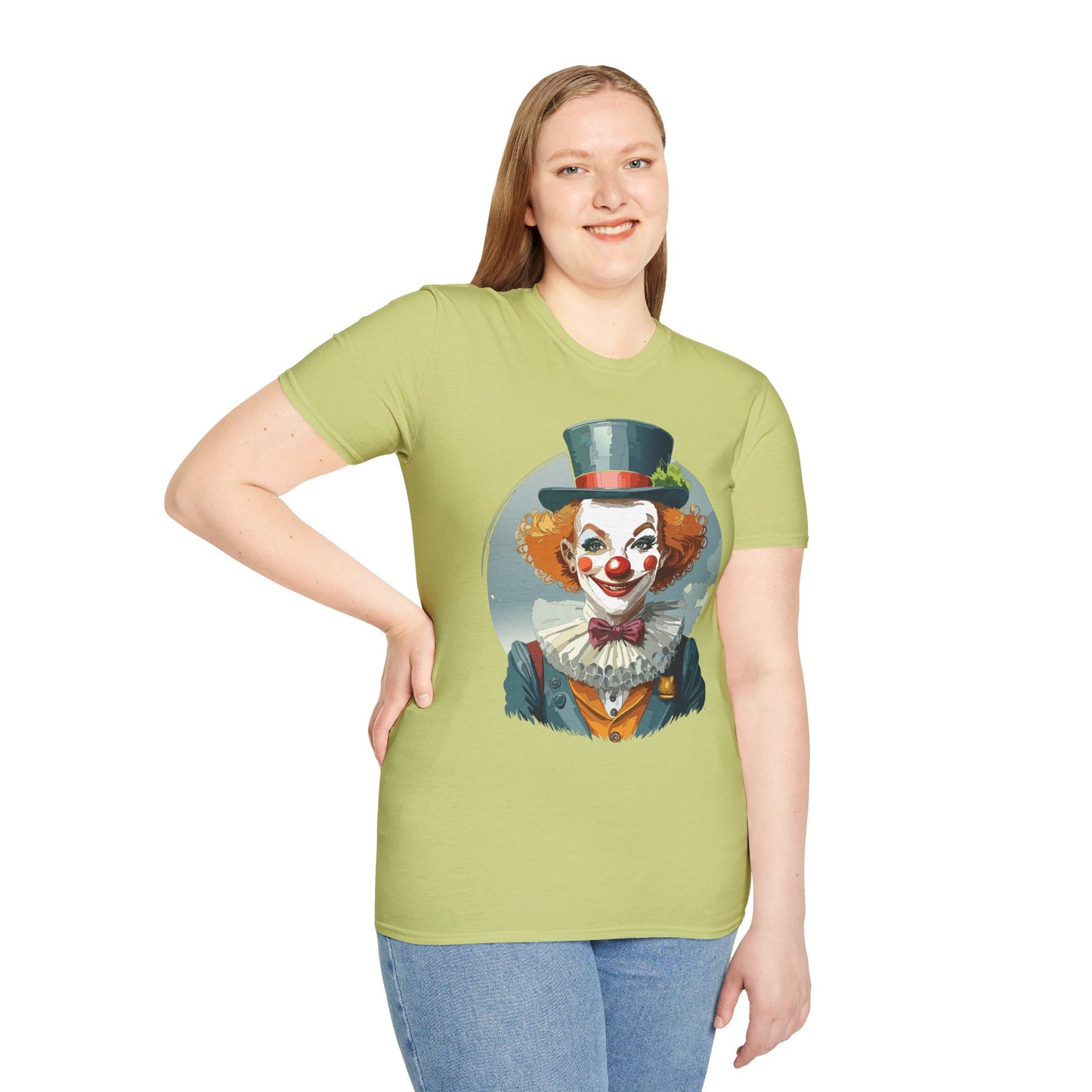 Clown Shirt, T Shirt with Clown, Funny Man Shirt, Tee Shirt with Funny Man, Circus Shirt, Shirt with Circus, Scary Man Shirt, Shirt with Scary Man