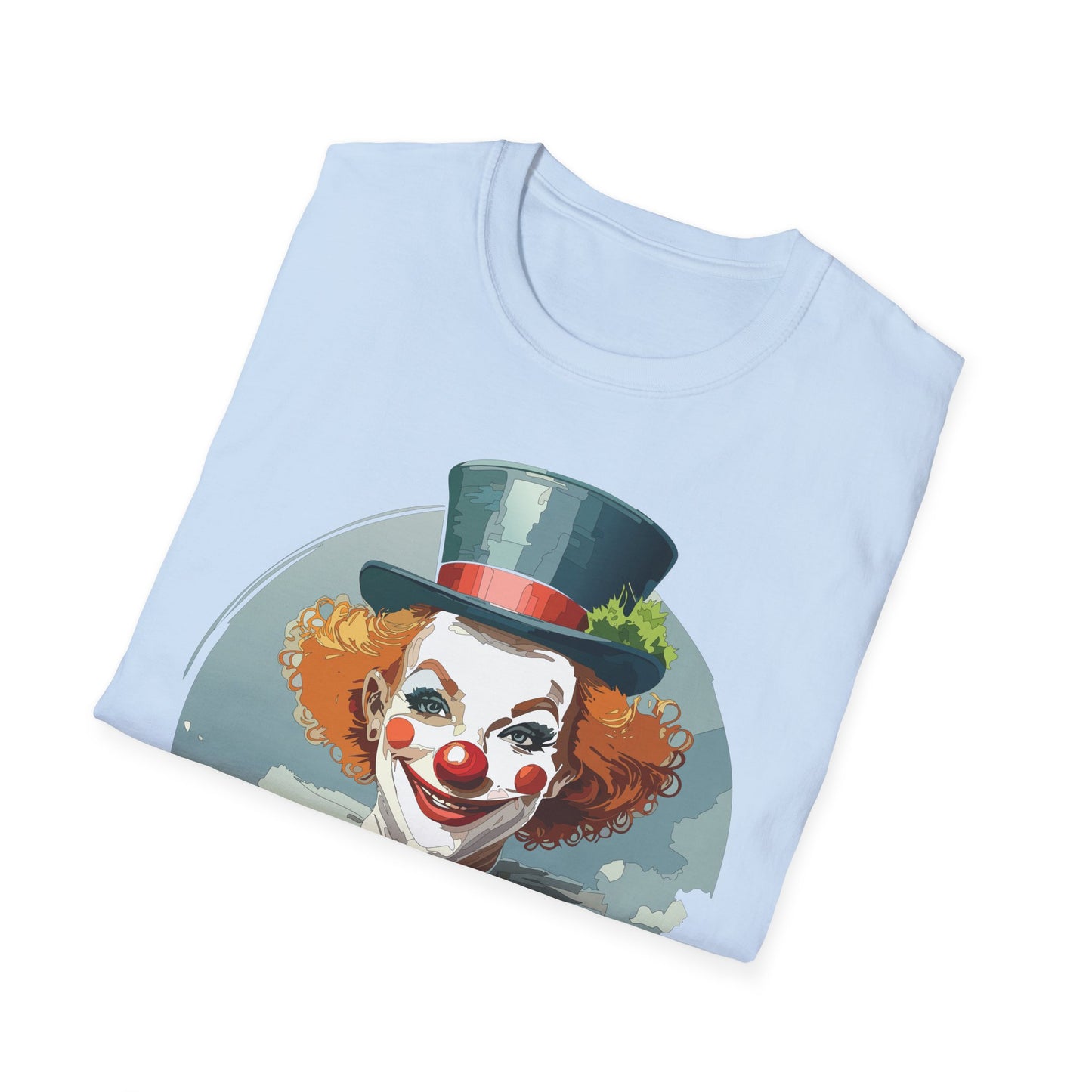 Clown Shirt, T Shirt with Clown, Funny Man Shirt, Tee Shirt with Funny Man, Circus Shirt, Shirt with Circus, Scary Man Shirt, Shirt with Scary Man