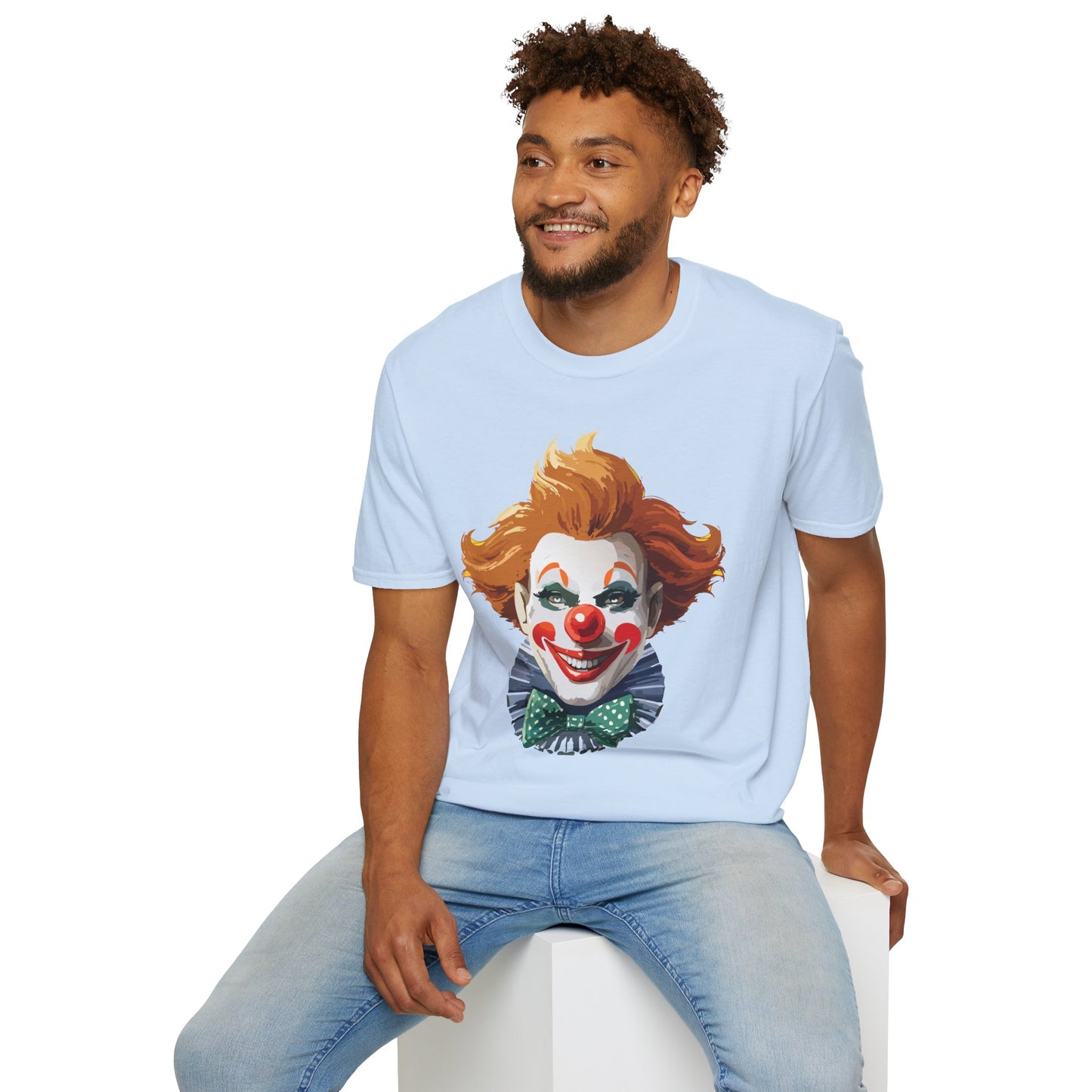 Clown Shirt, T Shirt with Clown, Funny Man Shirt, Tee Shirt with Funny Man, Circus Shirt, Shirt with Circus, Scary Man Shirt, Shirt with Scary Man