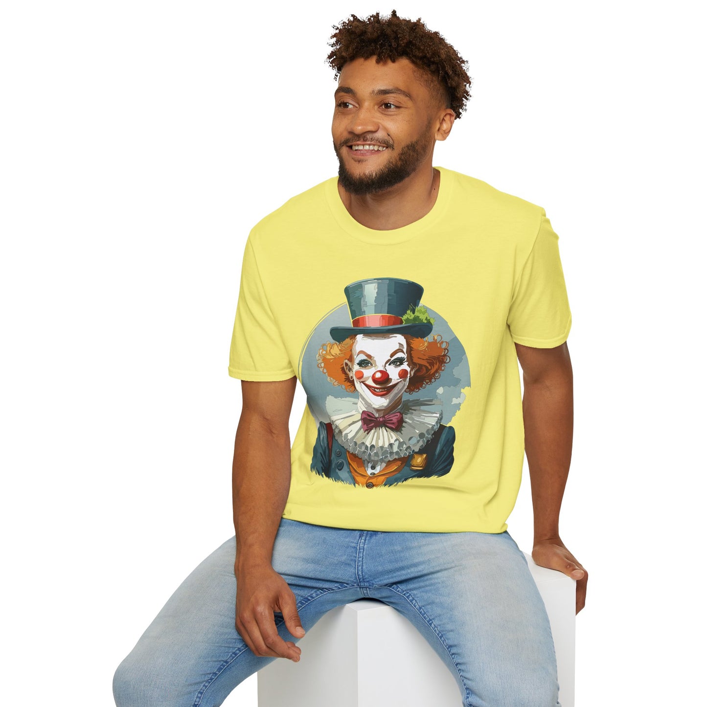 Clown Shirt, T Shirt with Clown, Funny Man Shirt, Tee Shirt with Funny Man, Circus Shirt, Shirt with Circus, Scary Man Shirt, Shirt with Scary Man