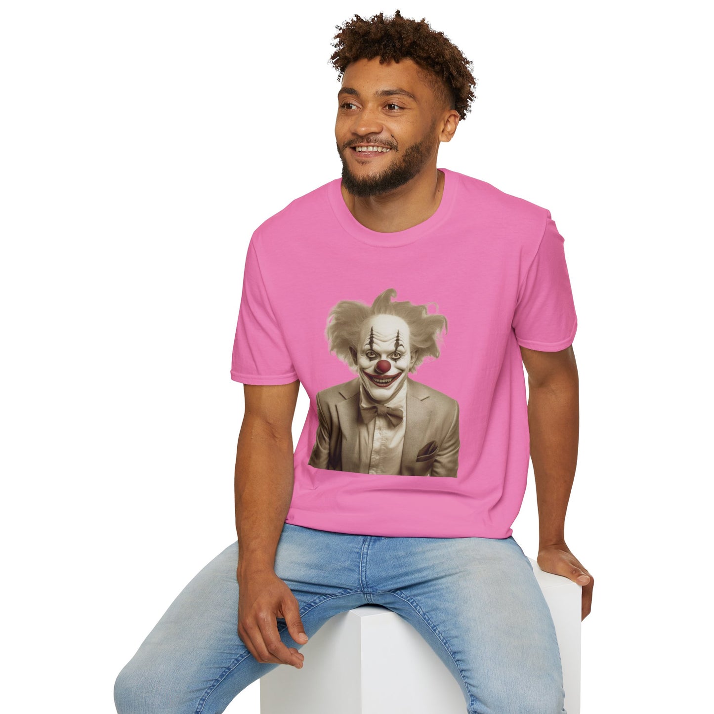 Clown Shirt, T Shirt with Clown, Funny Man Shirt, Tee Shirt with Funny Man, Circus Shirt, Shirt with Circus, Scary Man Shirt, Shirt with Scary Man