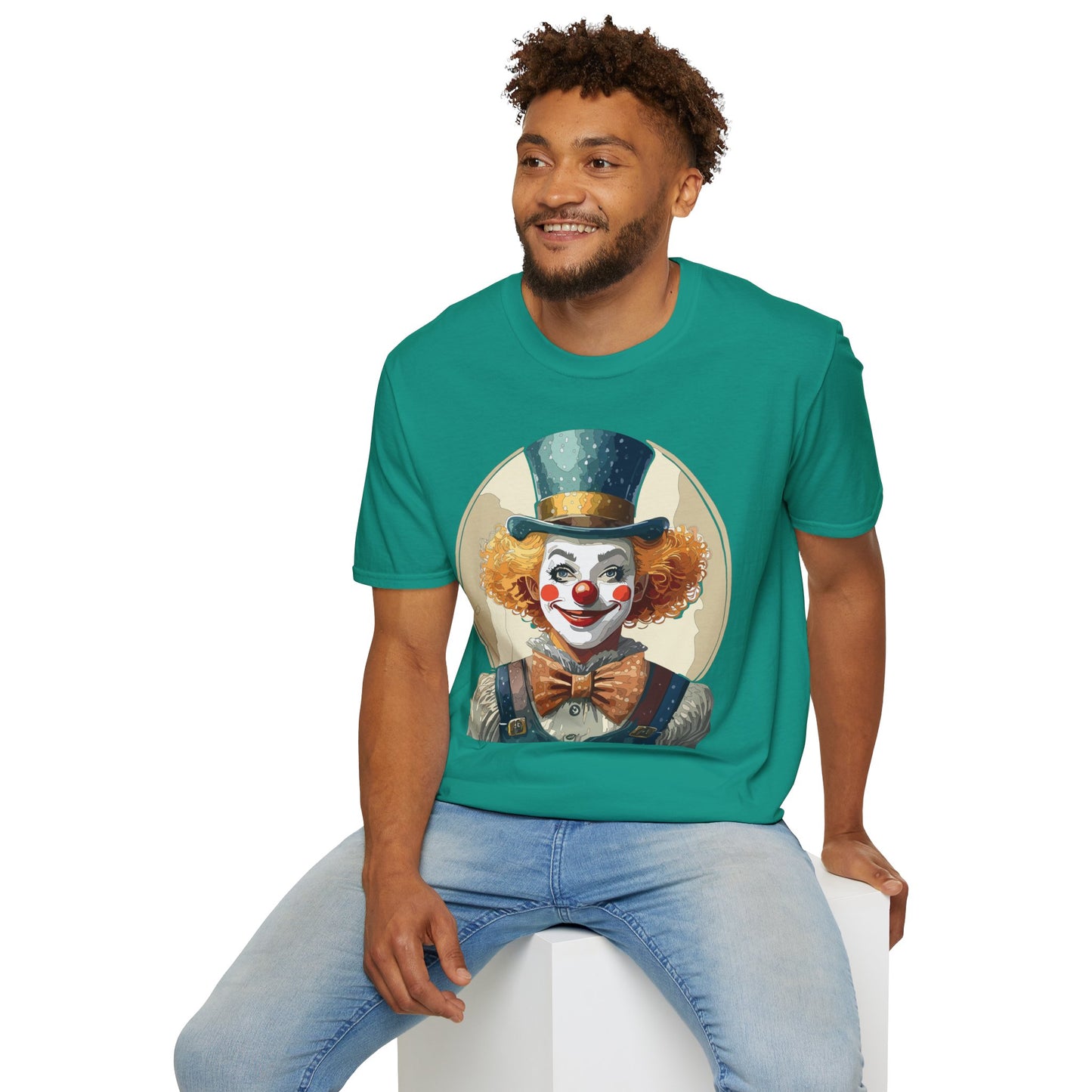 Clown Shirt, T Shirt with Clown, Funny Man Shirt, Tee Shirt with Funny Man, Circus Shirt, Shirt with Circus, Scary Man Shirt, Shirt with Scary Man