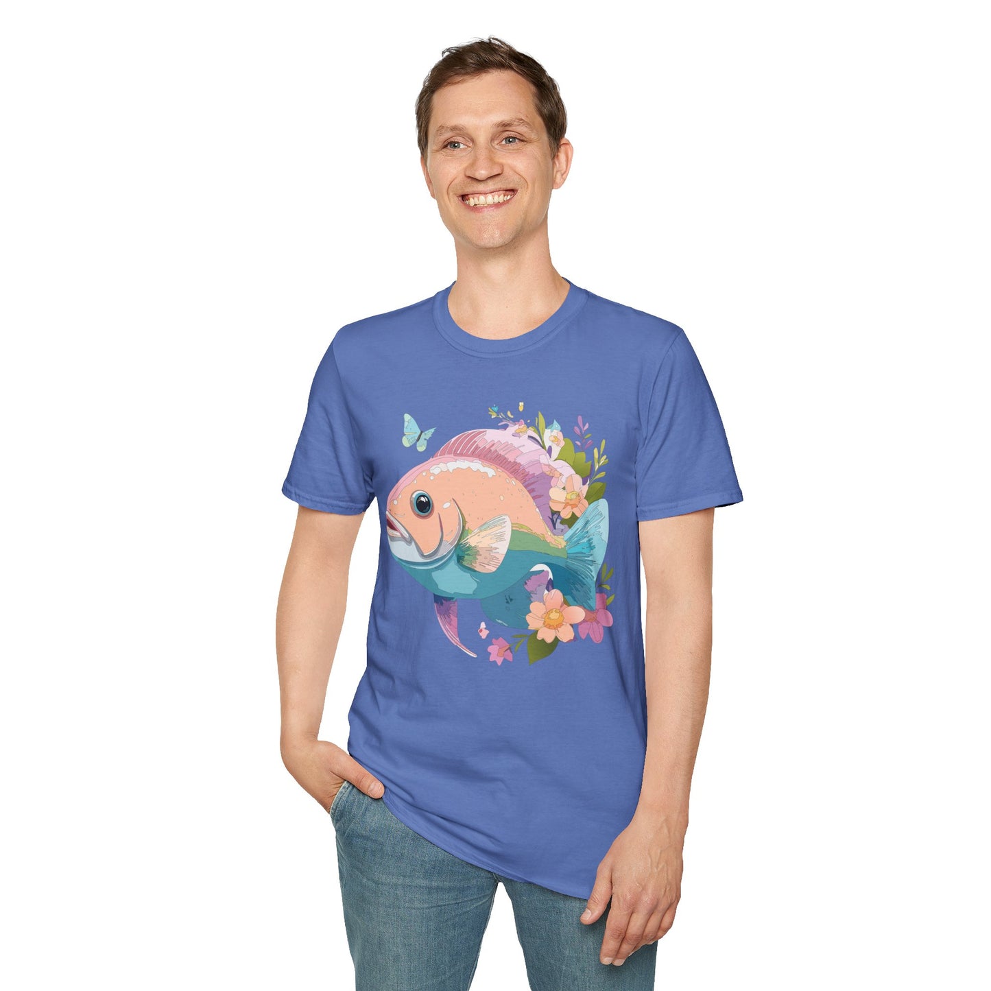 Fish Art Design Shirt, T Shirt with Fish, Graphic Shirt, Tee Shirt with Graphic Design, Shirt with Fish Graphic Art