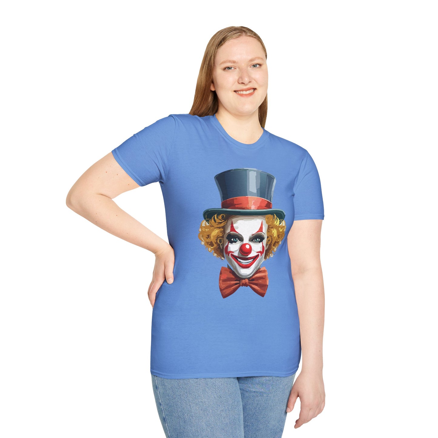 Clown Shirt, T Shirt with Clown, Funny Man Shirt, Tee Shirt with Funny Man, Circus Shirt, Shirt with Circus, Scary Man Shirt, Shirt with Scary Man