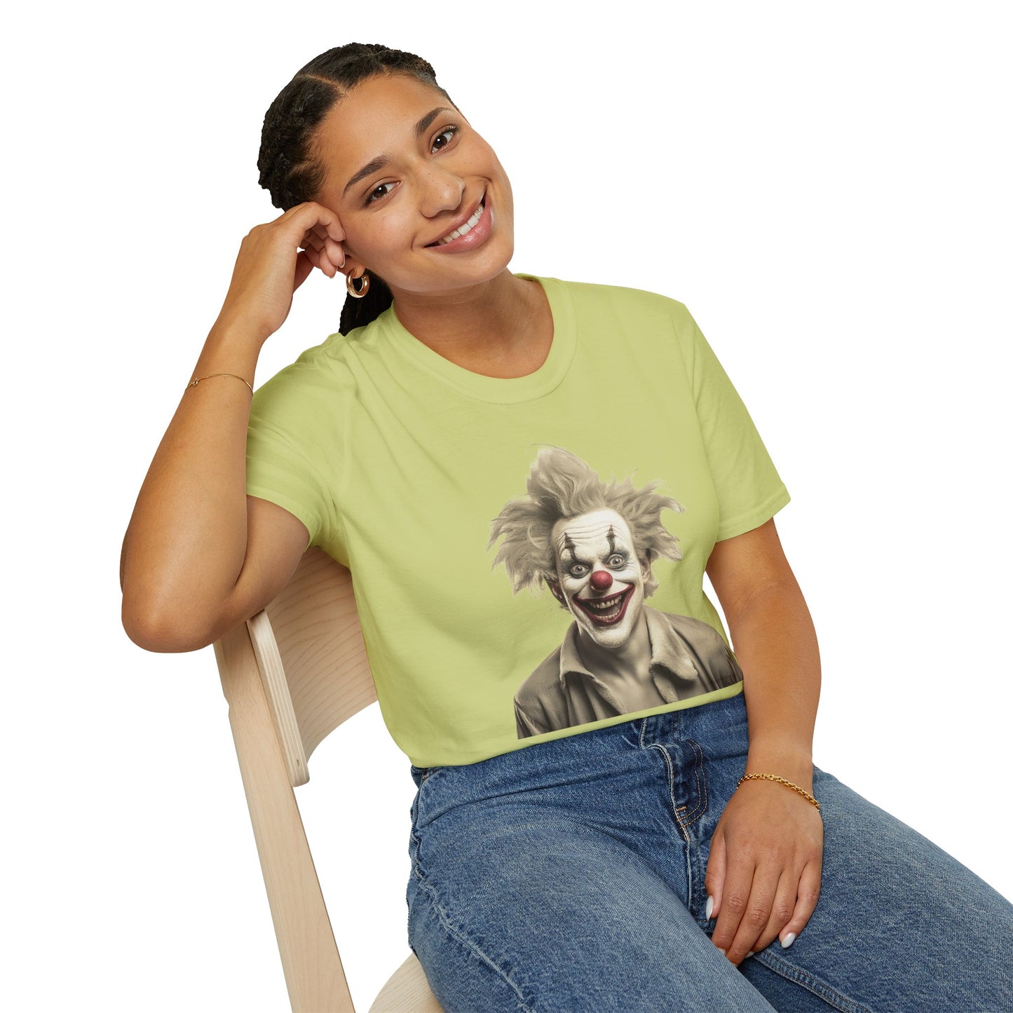 Clown Shirt, T Shirt with Clown, Funny Man Shirt, Tee Shirt with Funny Man, Circus Shirt, Shirt with Circus, Scary Man Shirt, Shirt with Scary Man