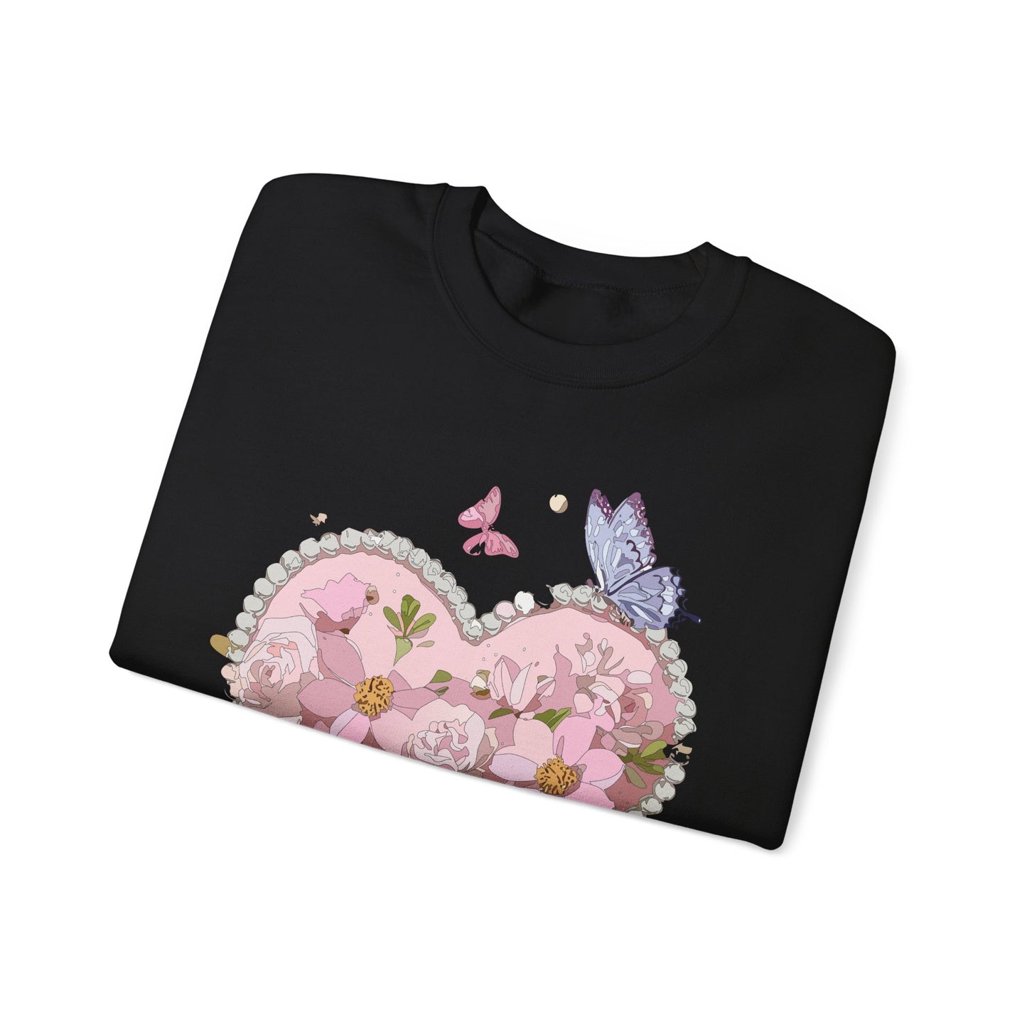 Floral Heart Sweatshirt, Floral Love Sweatshirt, Valentine's Day Sweatshirt, Heart Floral Sweatshirt