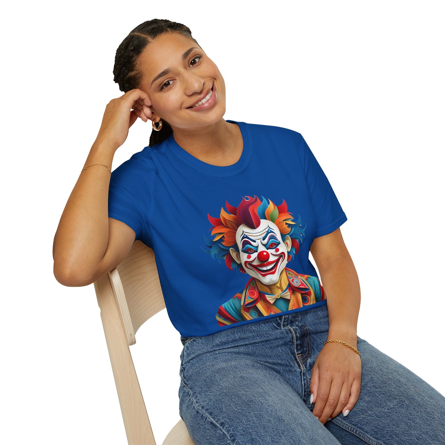 Clown Shirt, T Shirt with Clown, Funny Man Shirt, Tee Shirt with Funny Man, Circus Shirt, Shirt with Circus, Scary Man Shirt, Shirt with Scary Man
