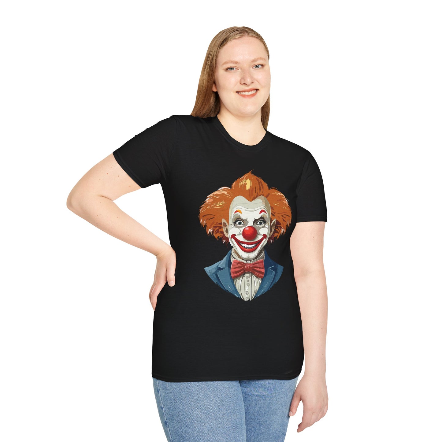 Clown Shirt, T Shirt with Clown, Funny Man Shirt, Tee Shirt with Funny Man, Circus Shirt, Shirt with Circus, Scary Man Shirt, Shirt with Scary Man
