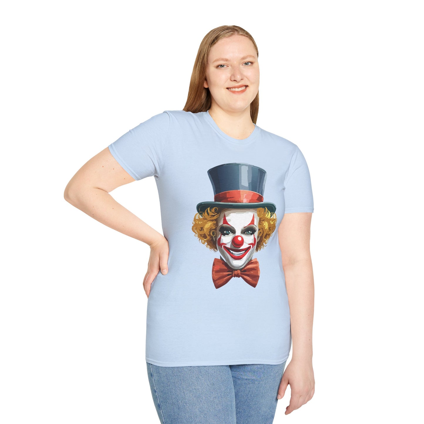 Clown Shirt, T Shirt with Clown, Funny Man Shirt, Tee Shirt with Funny Man, Circus Shirt, Shirt with Circus, Scary Man Shirt, Shirt with Scary Man