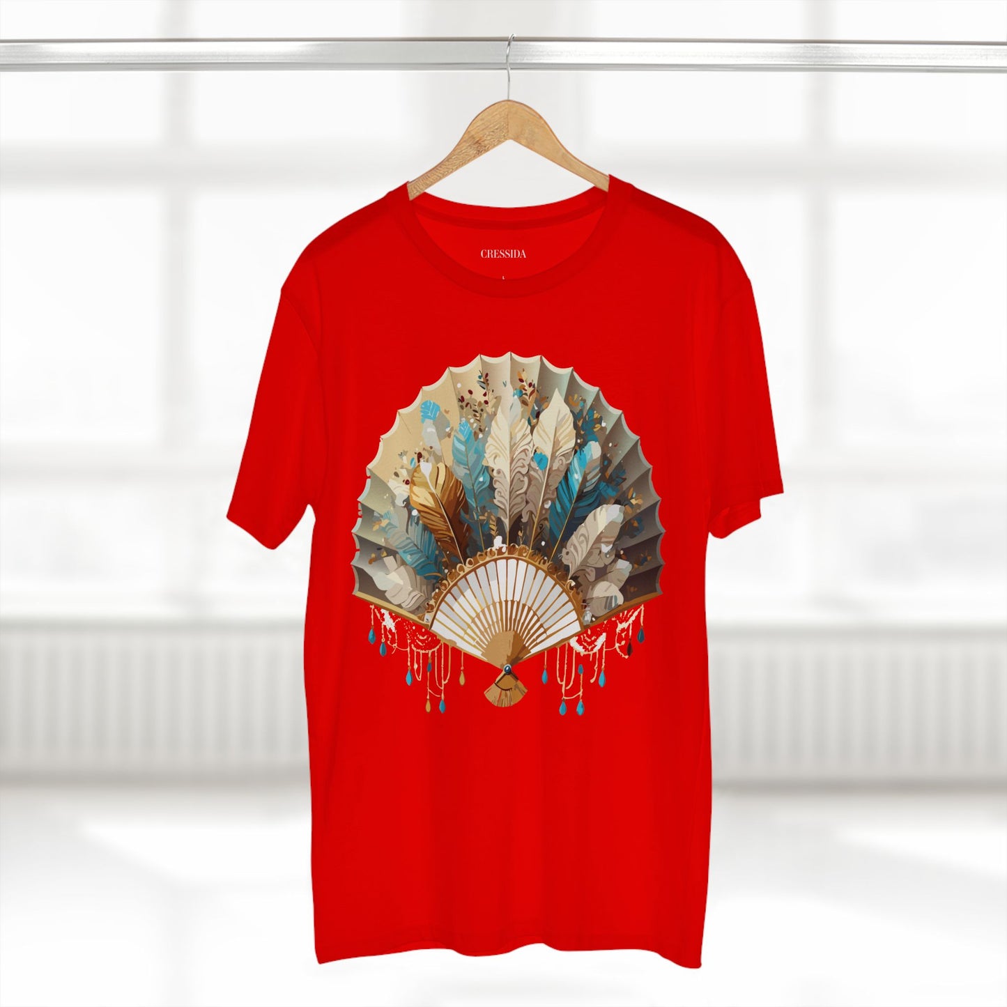 Fan shirt, Shirt with Fan, Tee Shirt with Antique Fan