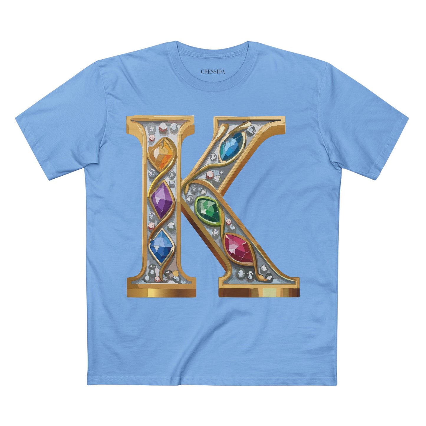 Letter Shirt, Shirt with Letters, Tee Shirt with Gold Letters