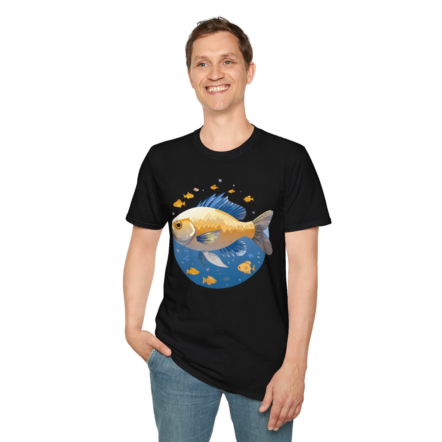Fish Art Design Shirt, T Shirt with Fish, Graphic Shirt, Tee Shirt with Graphic Design, Shirt with Fish Graphic Art